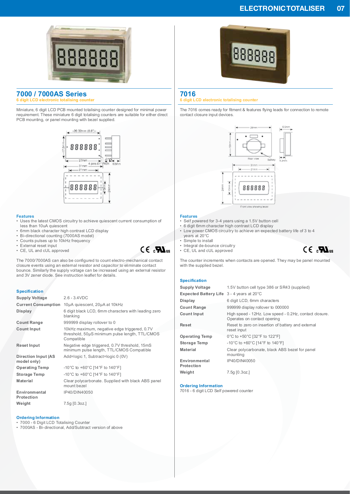 Trumeter 7016, 7000 Series, 7000AS Series Catalog Page - ManualMachine.com