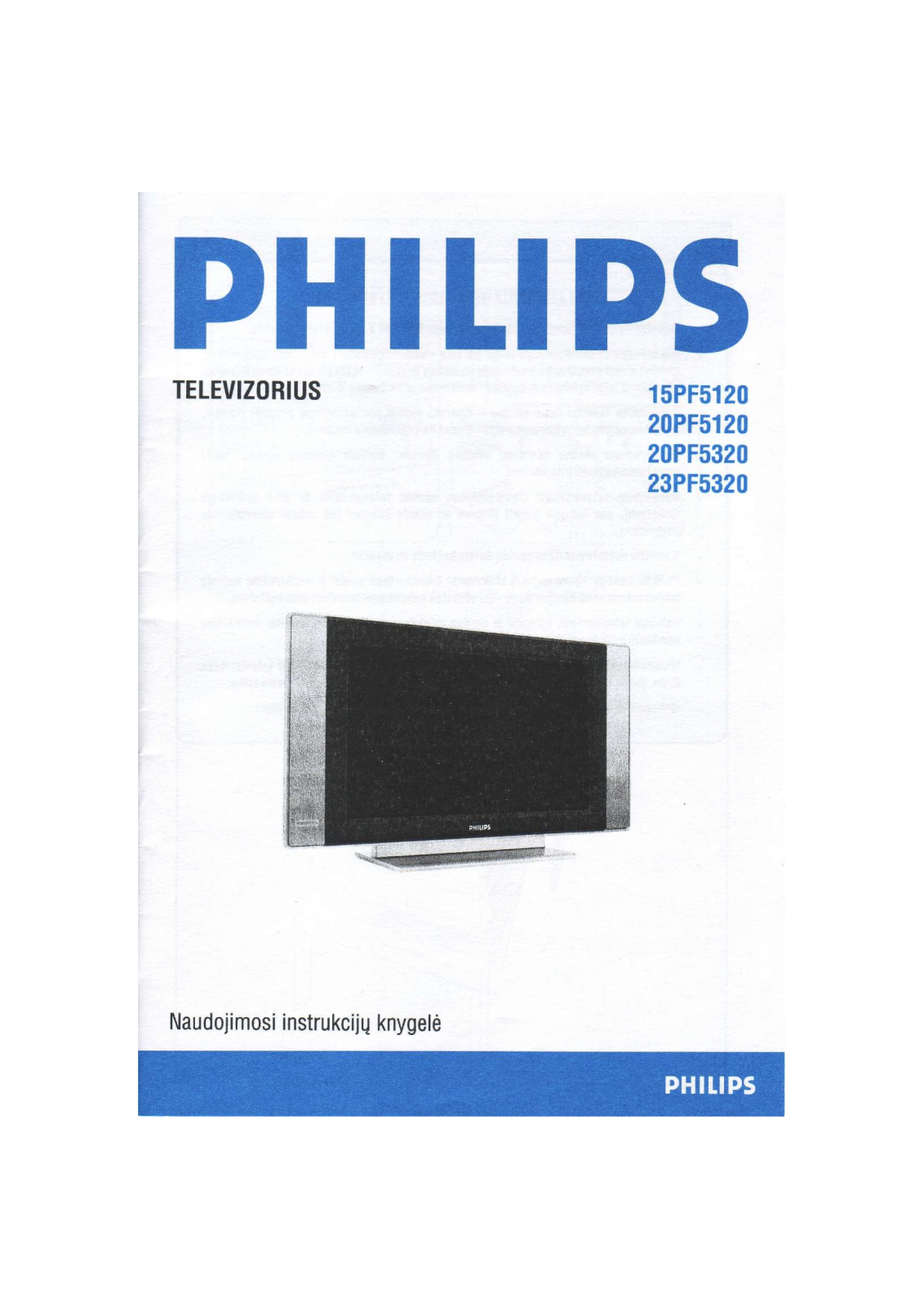 Philips 15pf5120, 20pf25120, 20pf5320, 23pf5320 User Manual