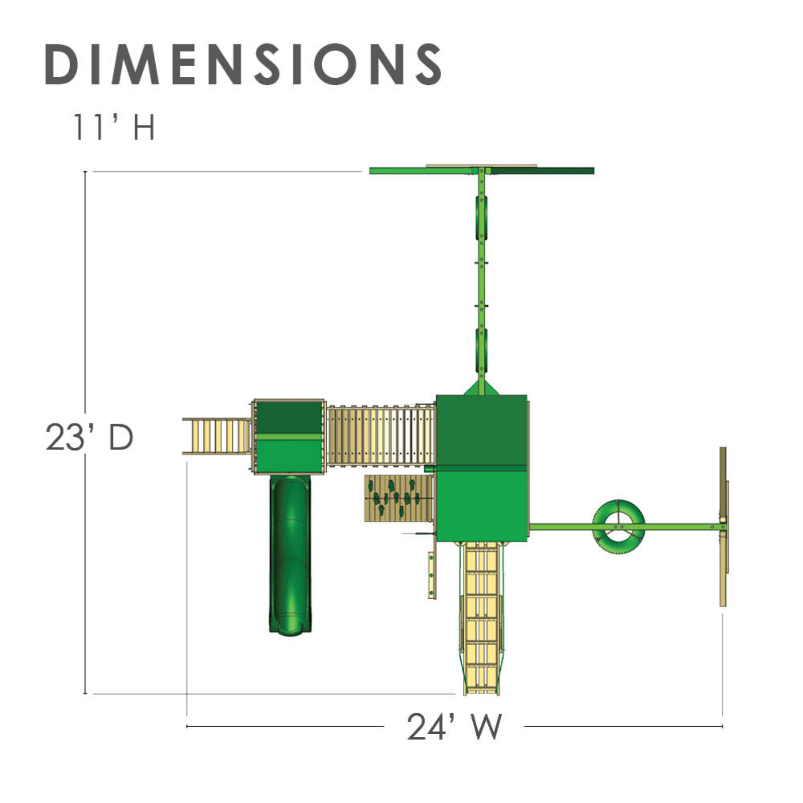 Gorilla Playsets GOR1244 Dimensions - ManualMachine.com