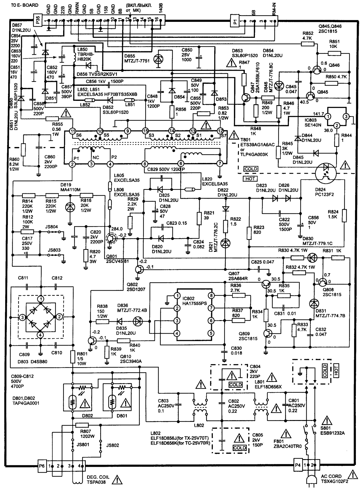 Panasonic 25V70 Diagram