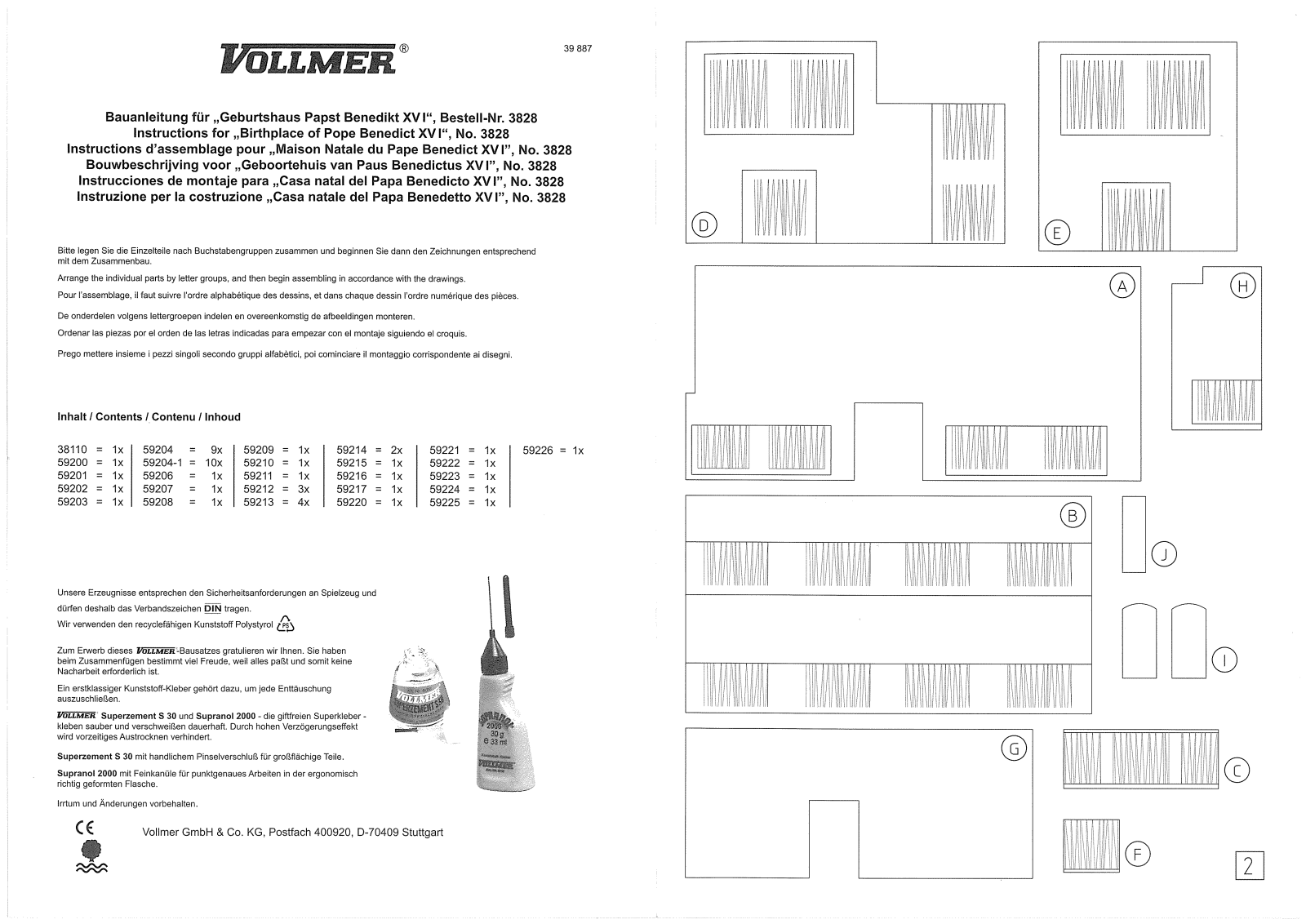 Vollmer 3828 Instructions