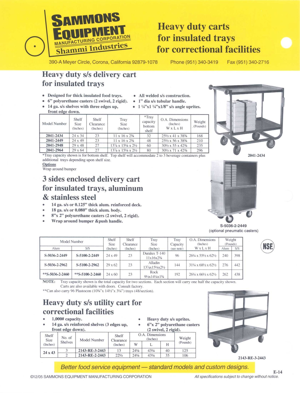 Sammons Equipment 2041-2434 User Manual