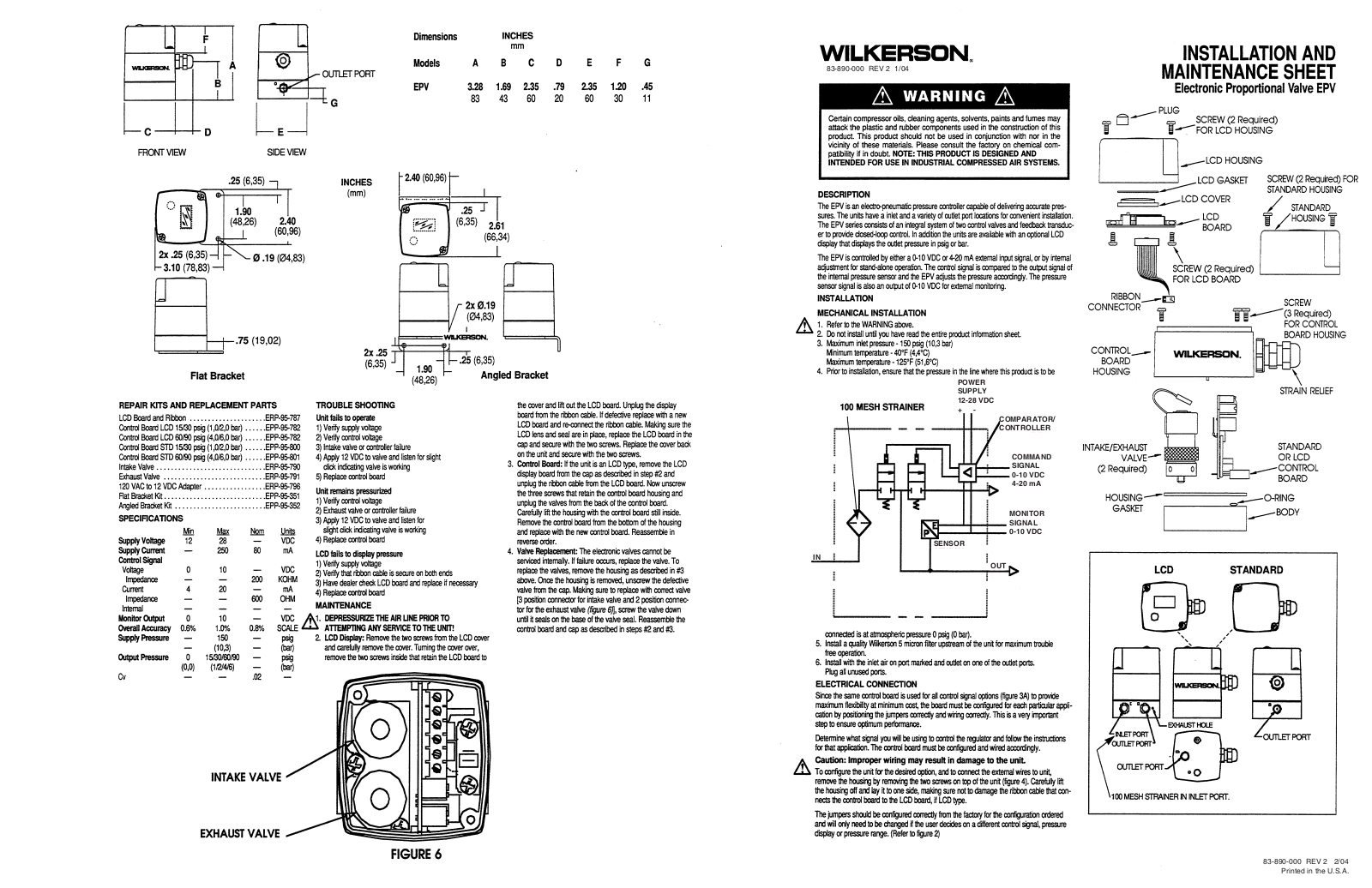 Wilkerson EPV User Manual