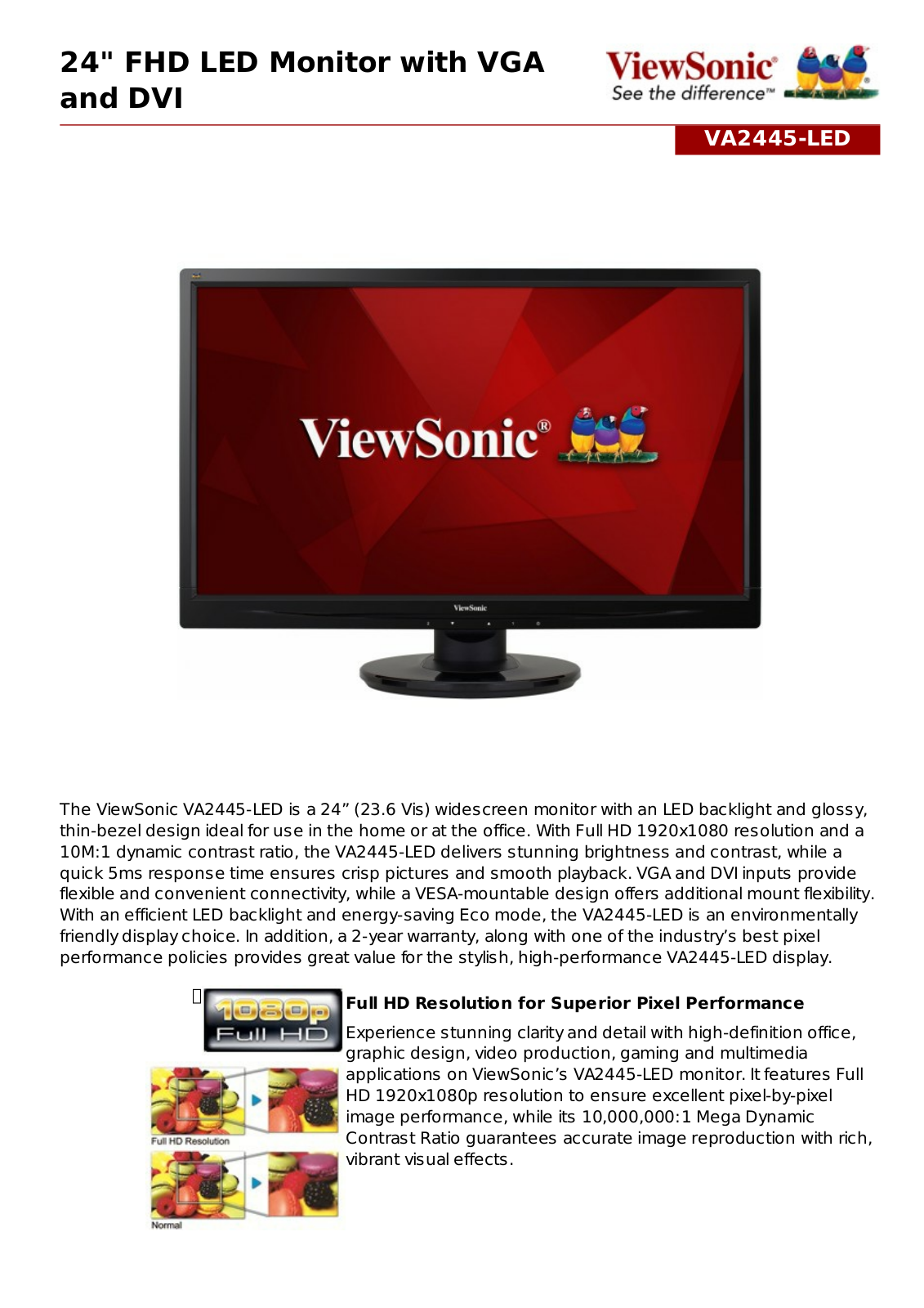 ViewSonic VA2445-LED User Manual