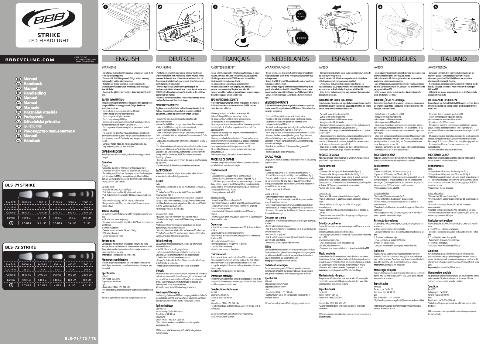 BBB BLS-73 User Manual