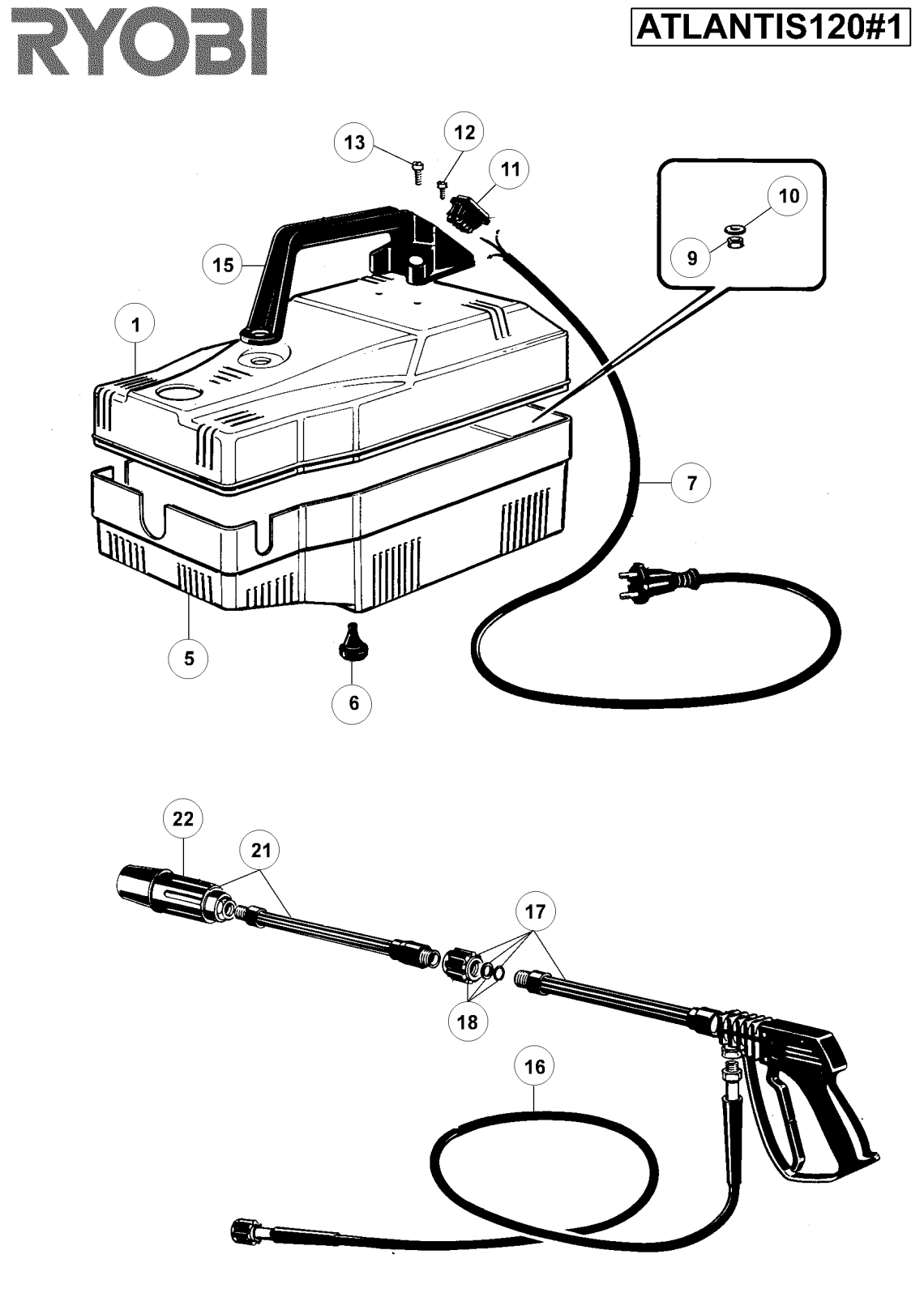 Ryobi ATLANTIS 120-1 User Manual