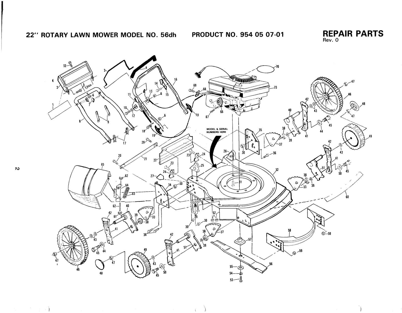 Ayp 56DH PARTS LIST