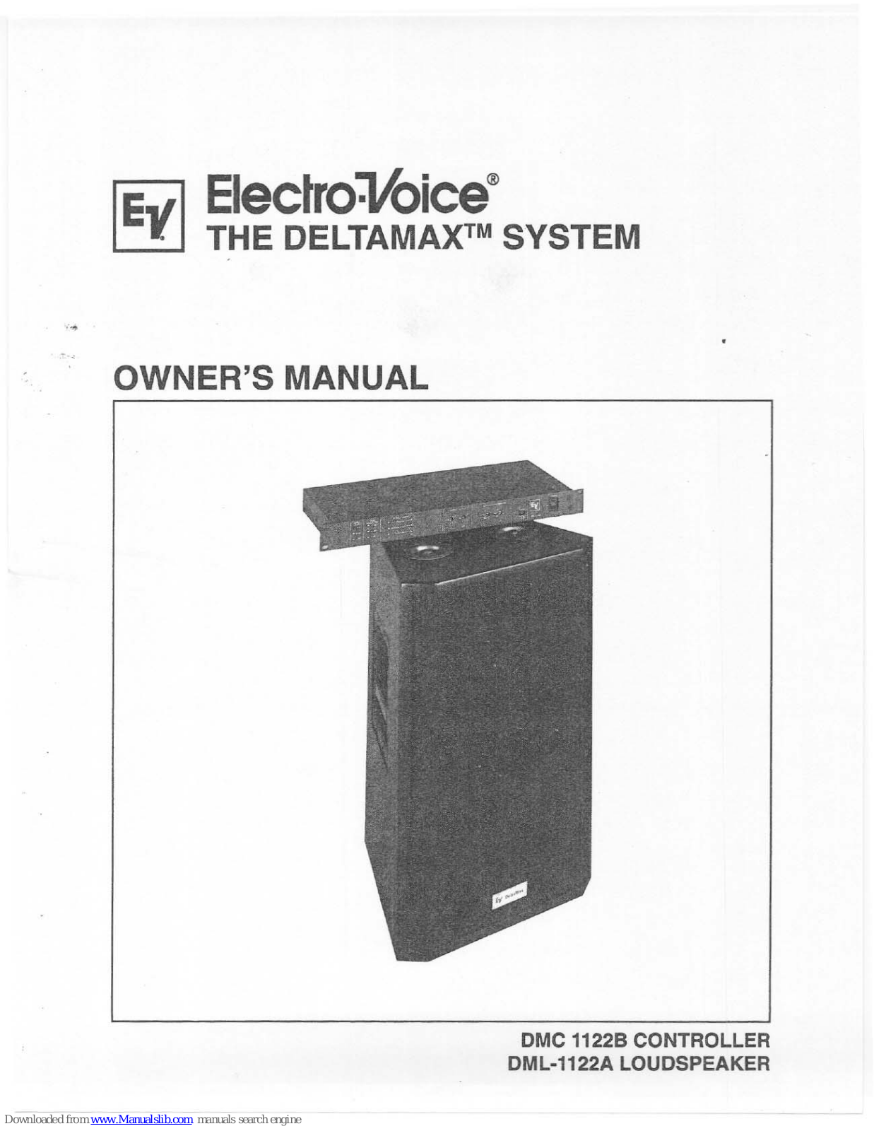 Electro-Voice DMC-1122B Deltamax, DMC-1122A Deltamax Owner's Manual