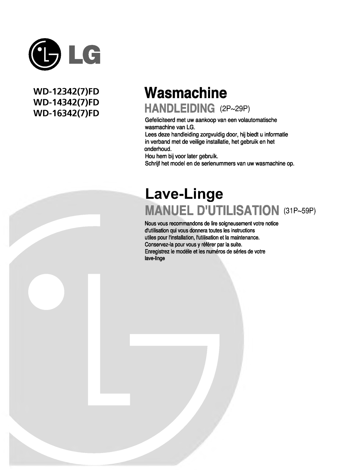 LG WD-14342FD User Manual