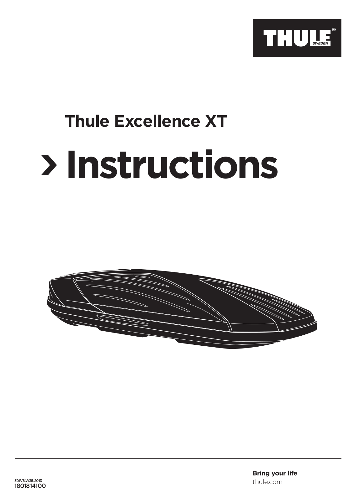 Thule Excellence XT 6119B User Manual