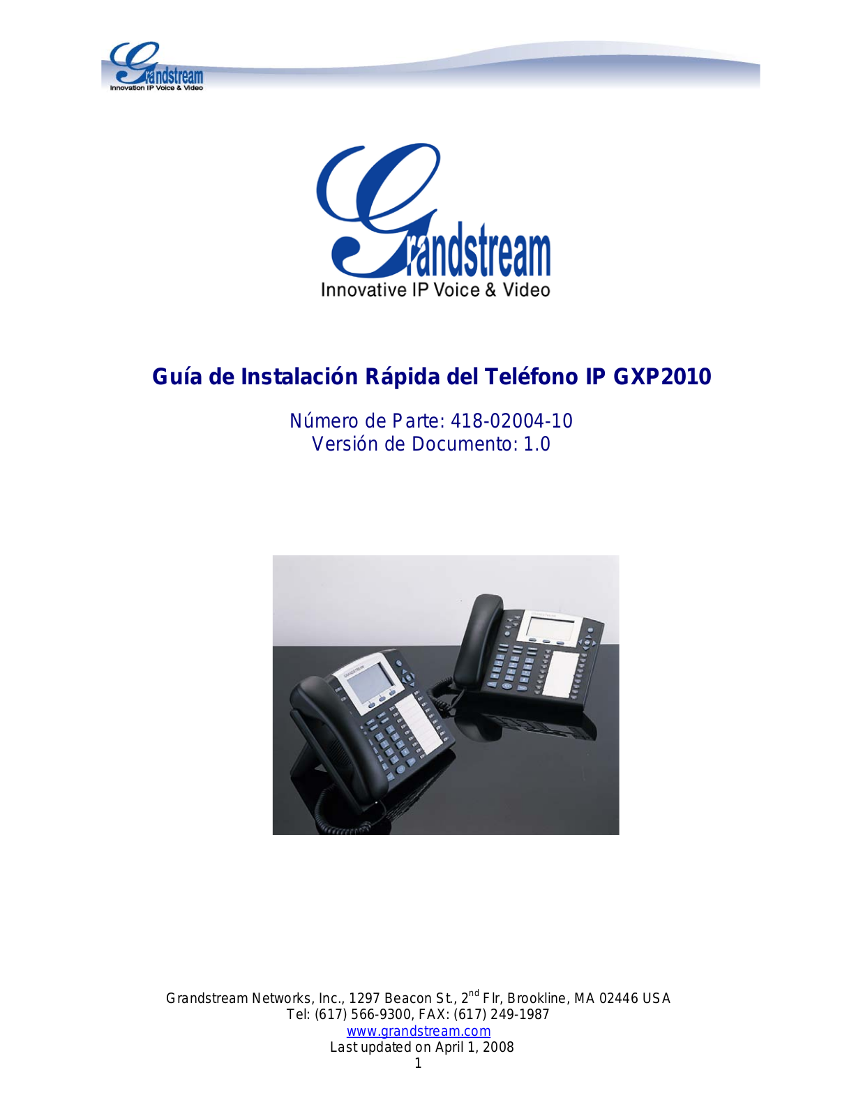 Grandstream GXP2010 User Manual