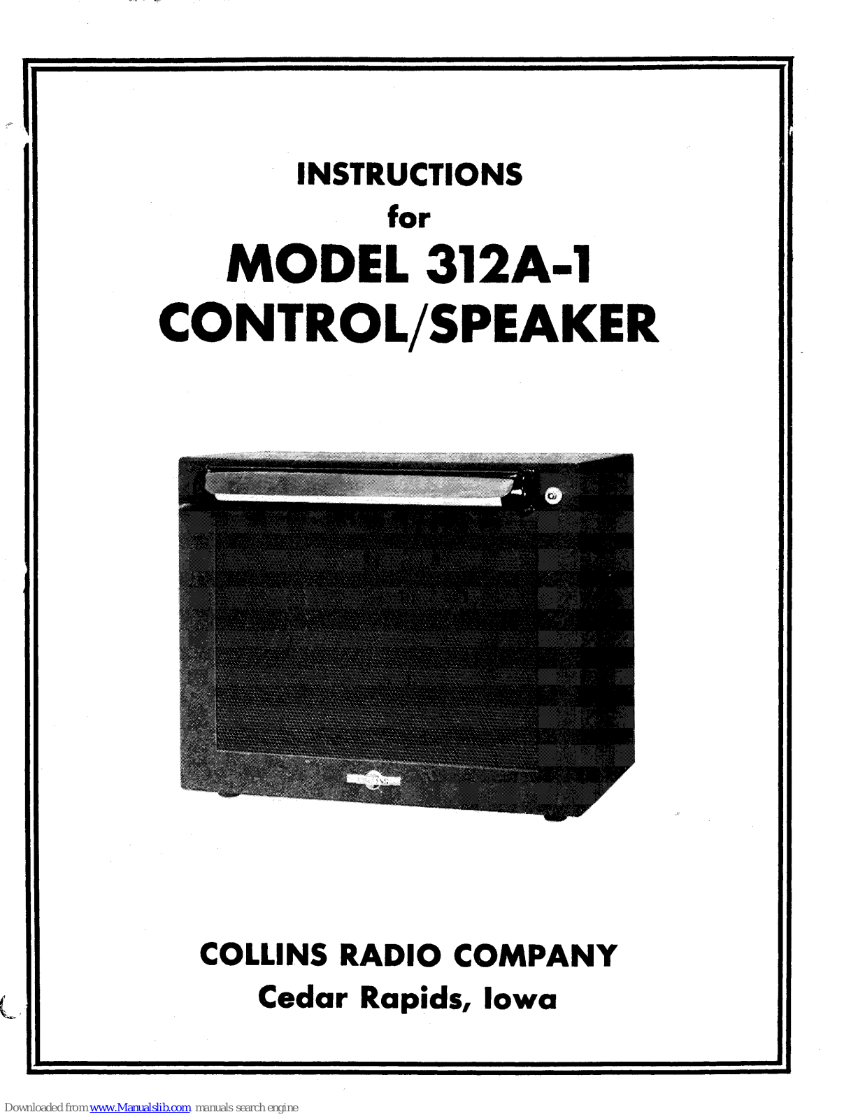 Collins 312A-1 Instruction Manual