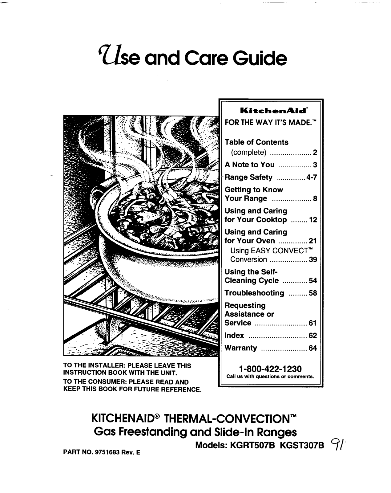 KitchenAid 9751683, KGST307B, KGRT507B User Manual