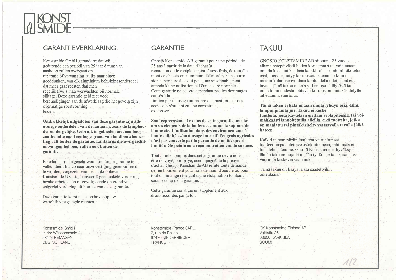 Konstsmide 406-250, 406-750, 406-310 User guide