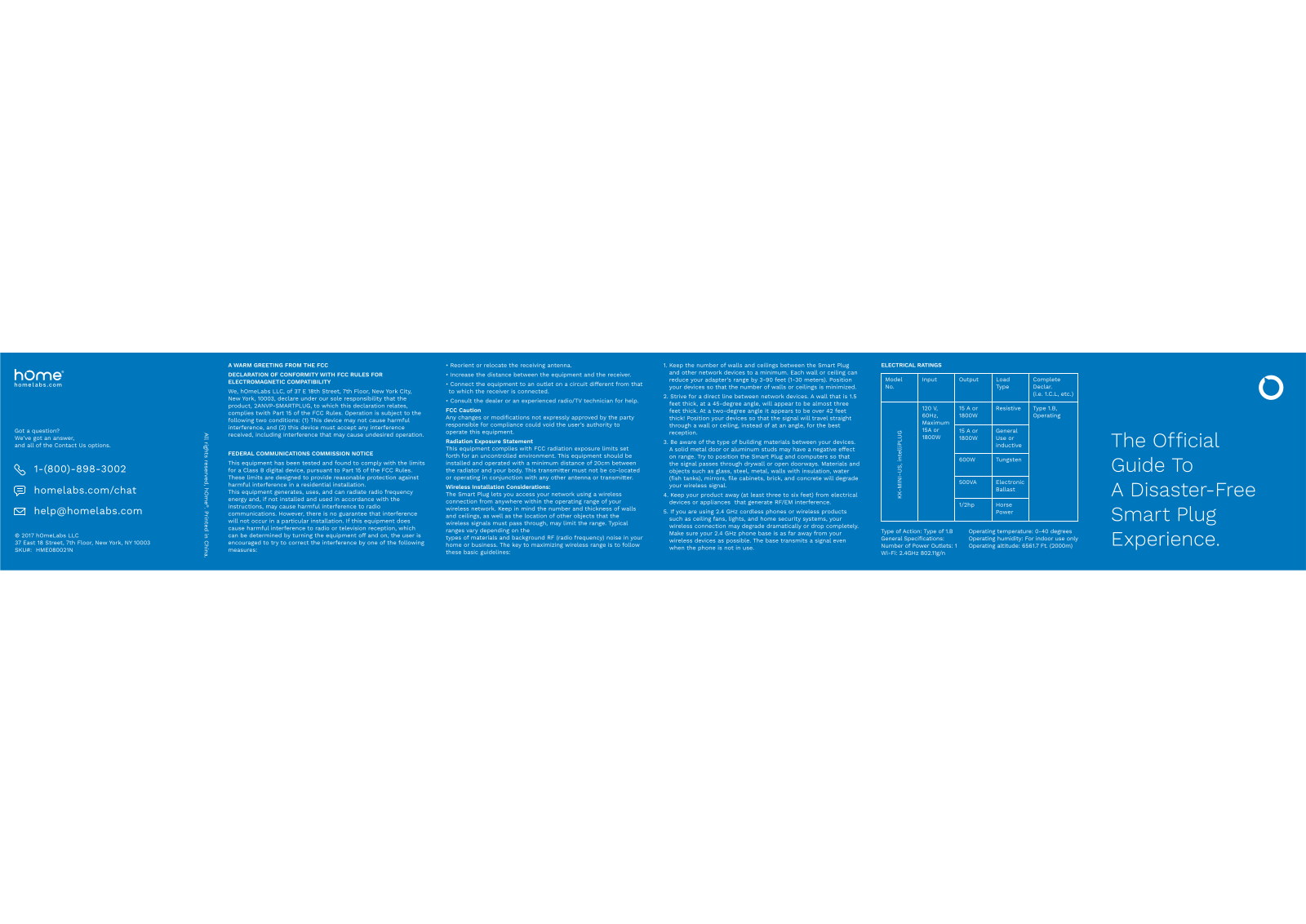 hOmelabs SMARTPLUG User Manual