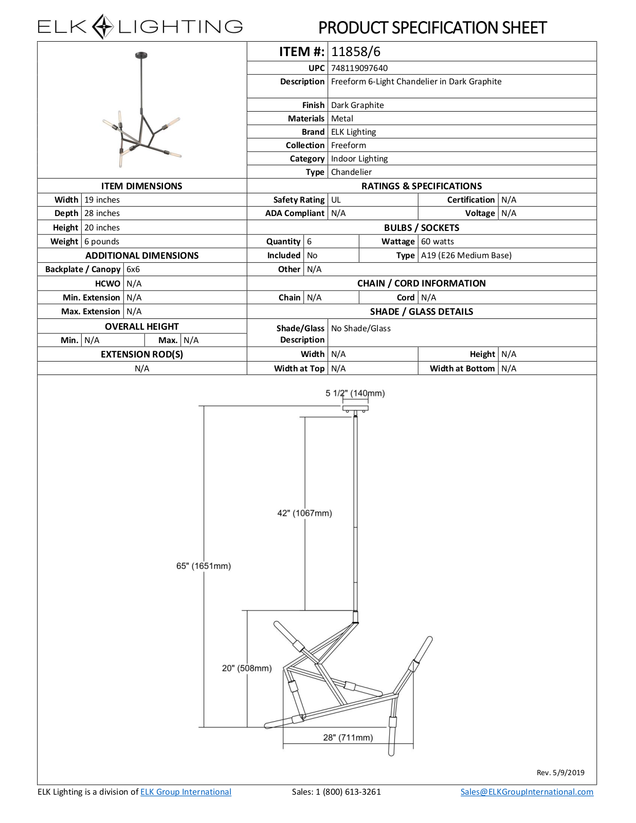 ELK Lighting 118586 Specifications - ManualMachine.com