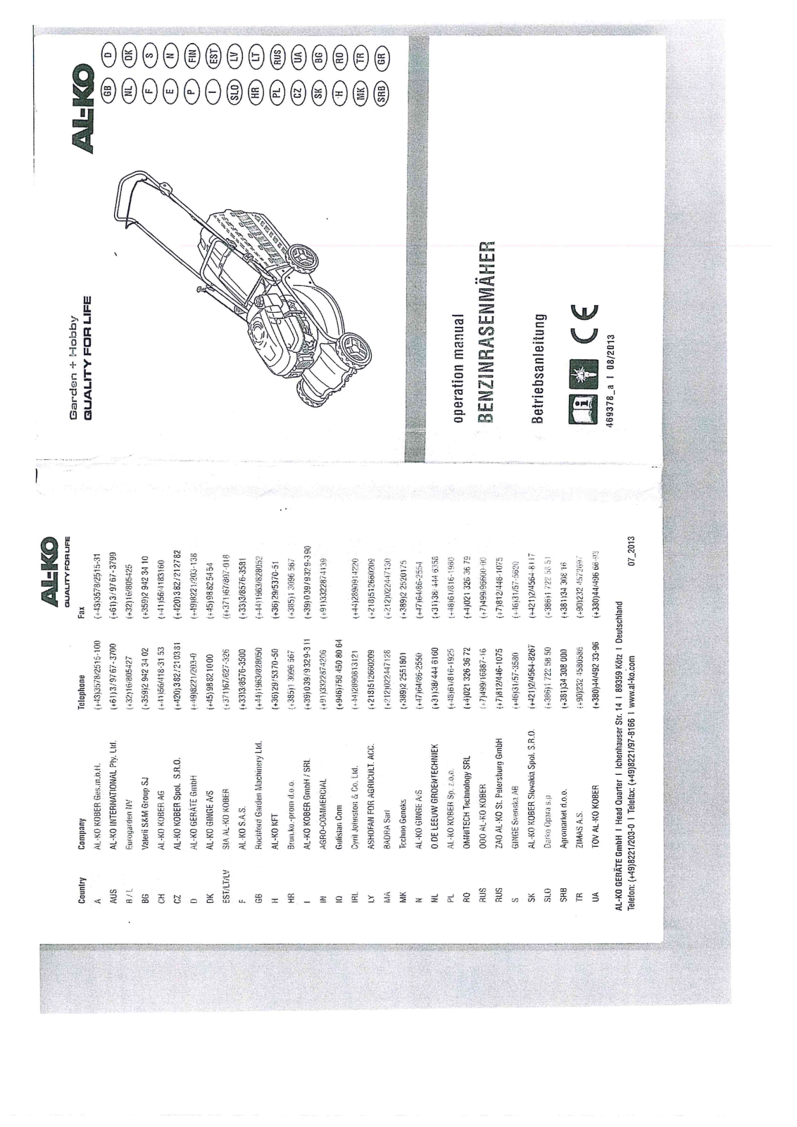 AL-KO 4.65 SP-B Classic Plus User Manual