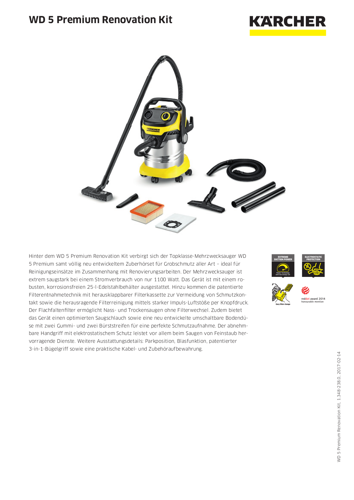 Kärcher WD 5 Premium Renovation Kit User Manual