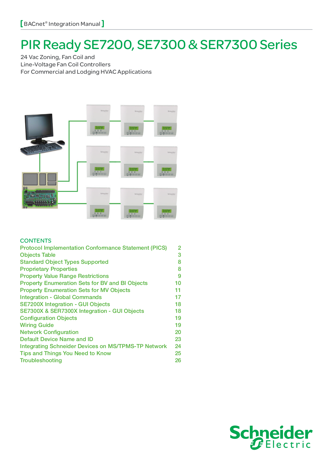 Schneider Electric SE7200, SE7300 Series, SER7300 Series Installation Guide