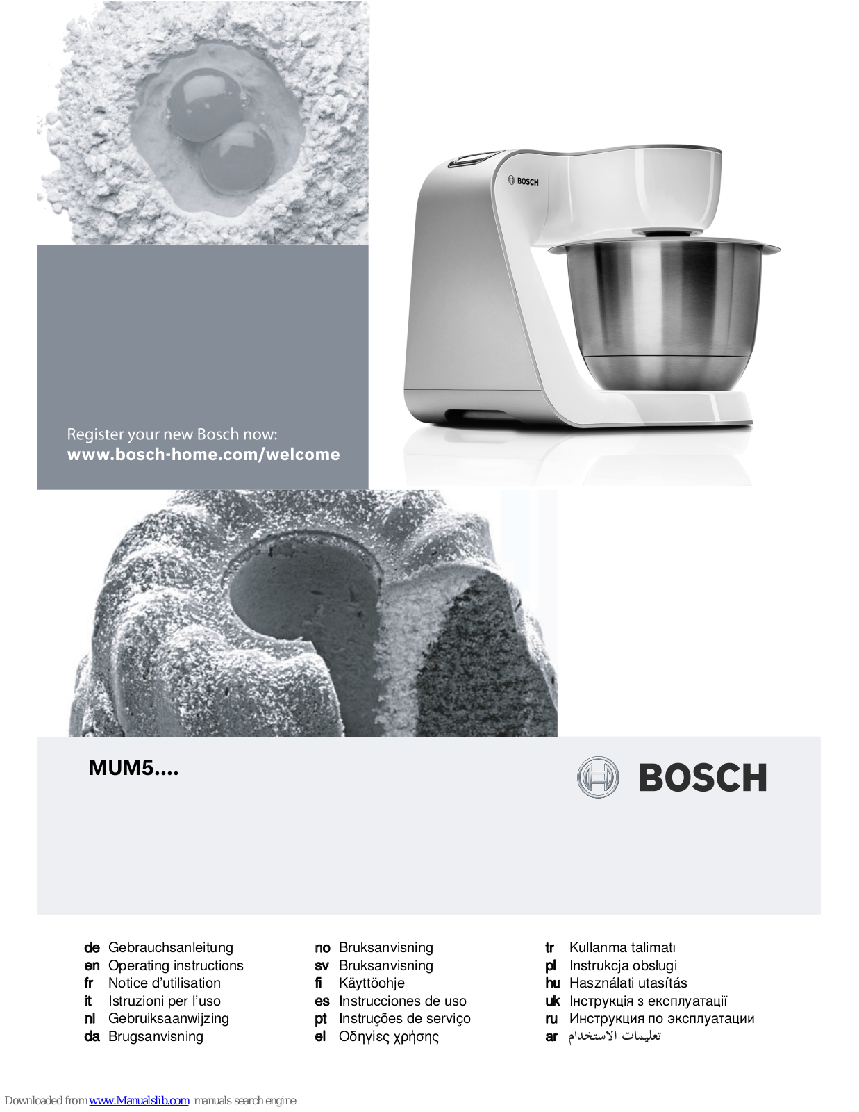 Bosch MUM5 Operating Instructions Manual