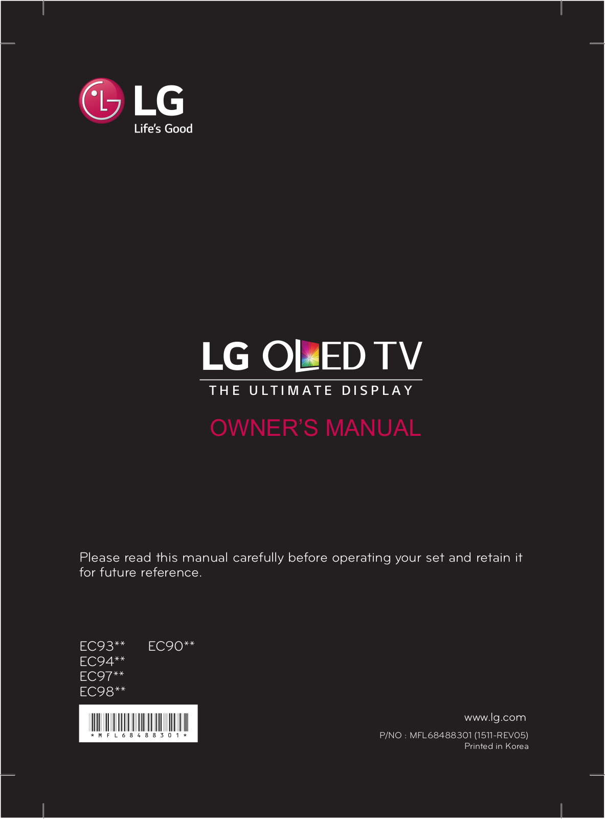 LG 77EC980V User guide