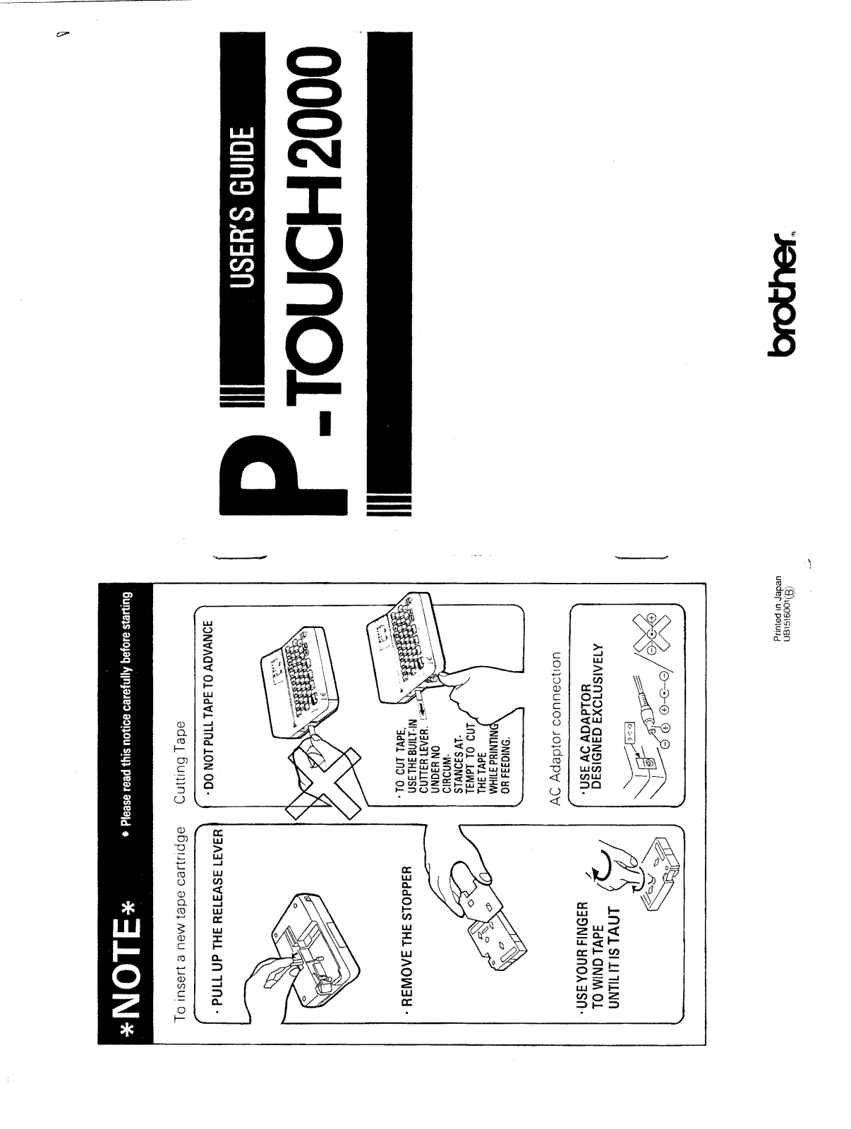 Brother PT-2000 User Manual