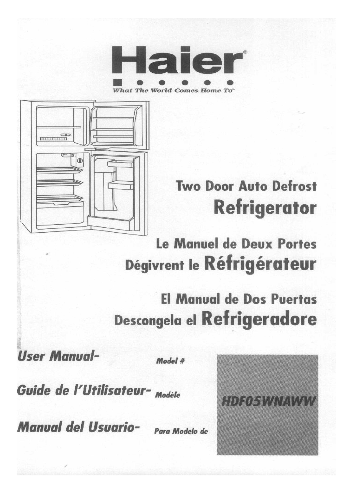 Haier HDF05WNAWW User Manual