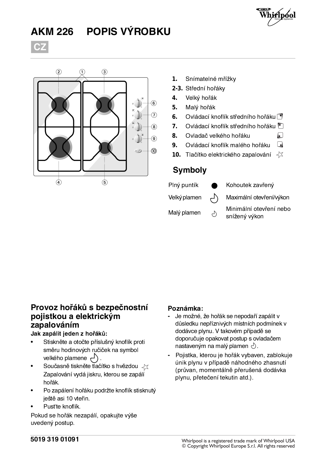 Whirlpool AKM 226 IX User Manual