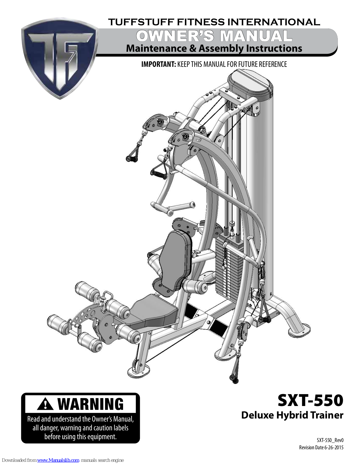 TuffStuff SXT-550 Owner's Manual