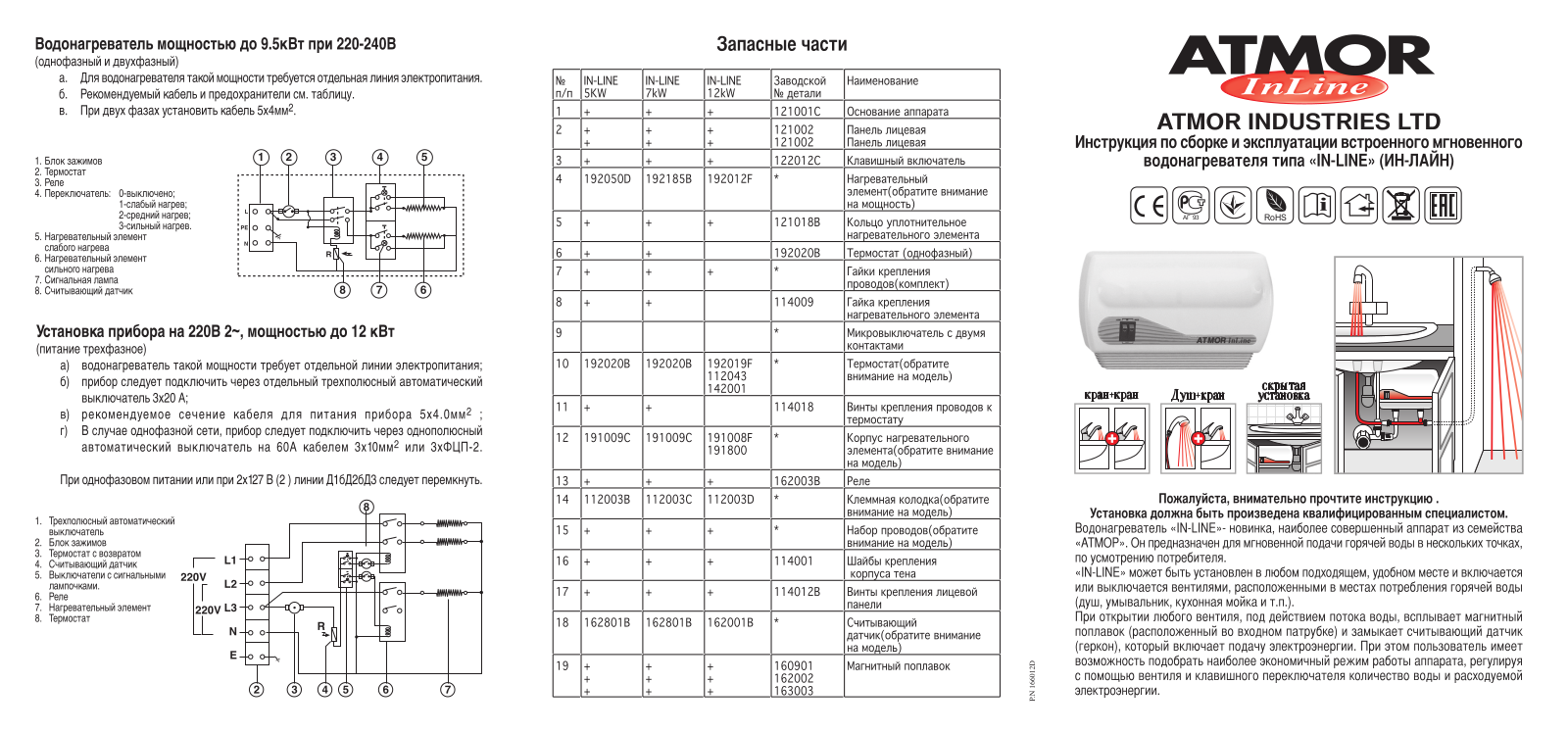 Atmor In-Line 12 User Manual