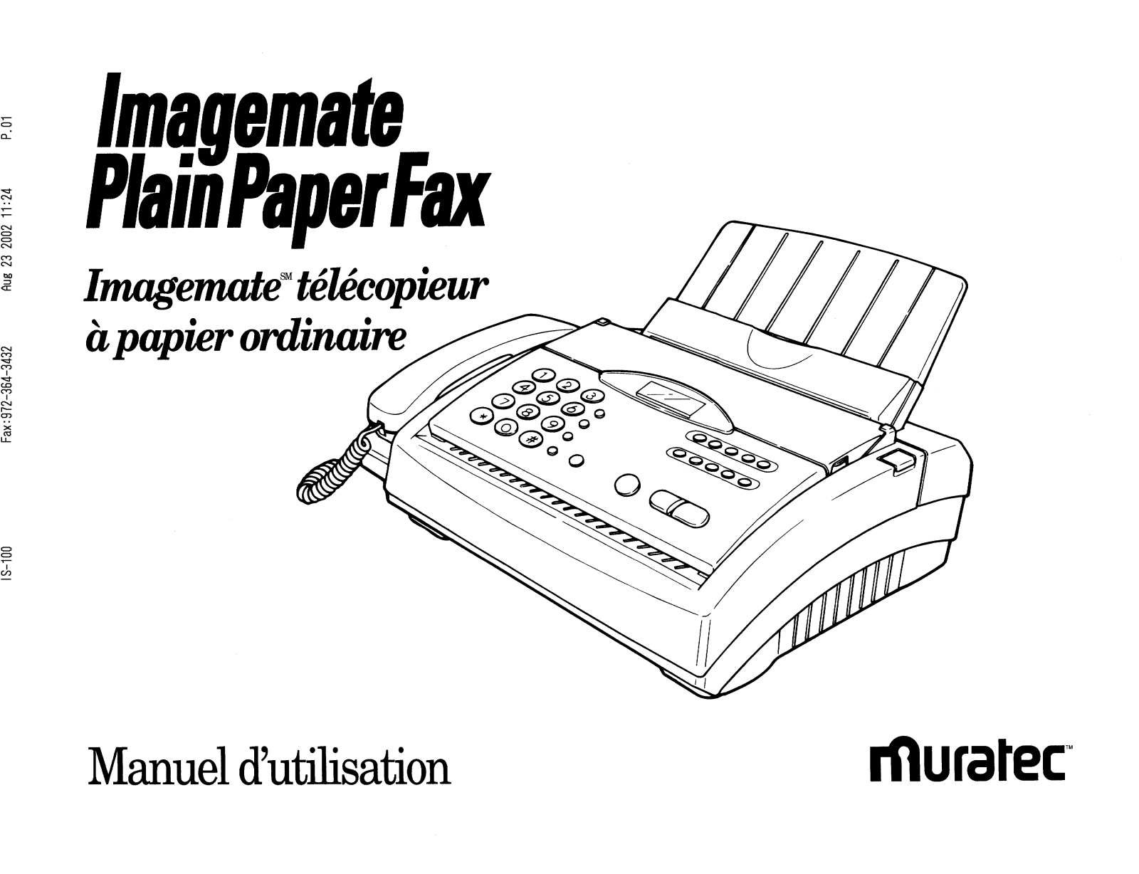 Muratec Imagemate User's Manual