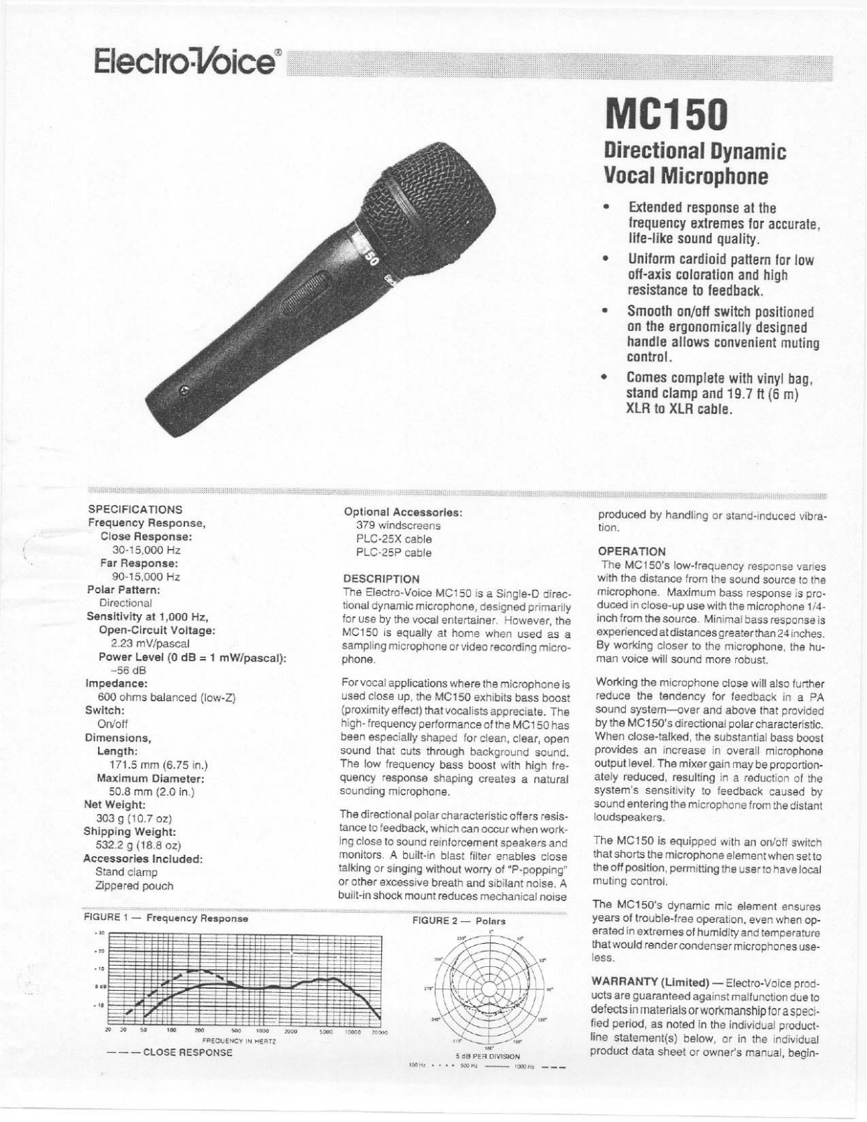 Electro-Voice MC150 User Manual