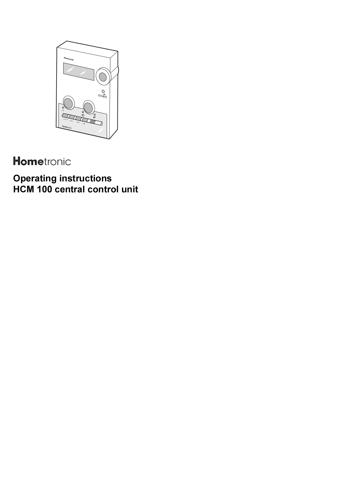 Honeywell HCM 100 Operation Manual