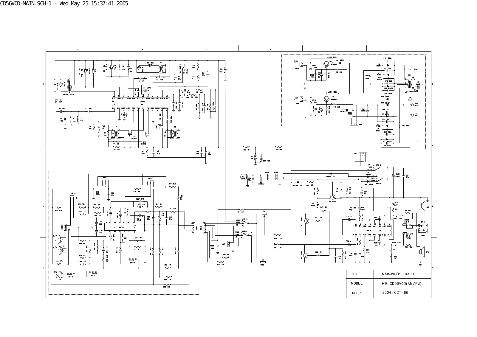 Vitek HD-CD56VCD Schematic