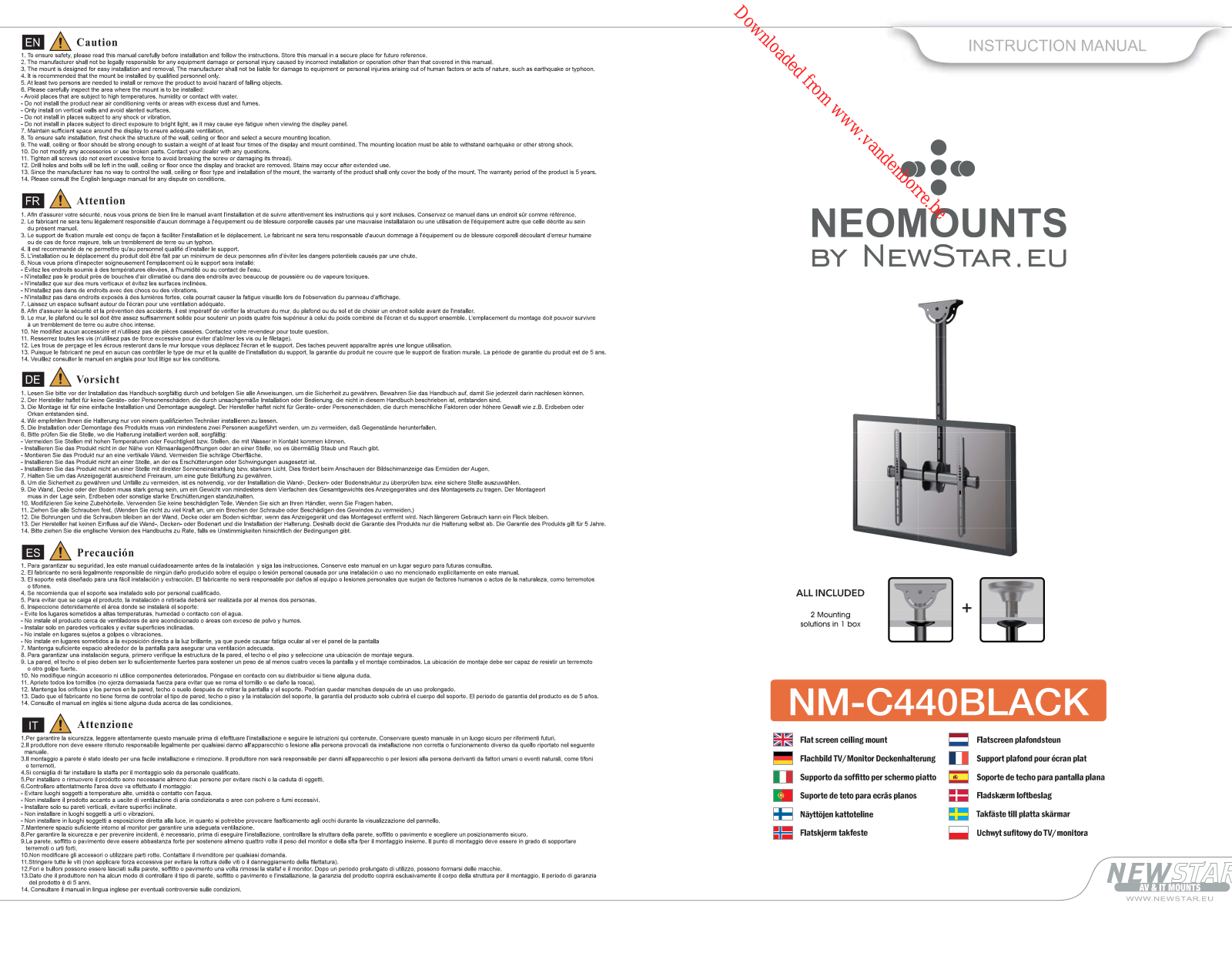 NEWSTAR NM-C440 BLACK User Manual