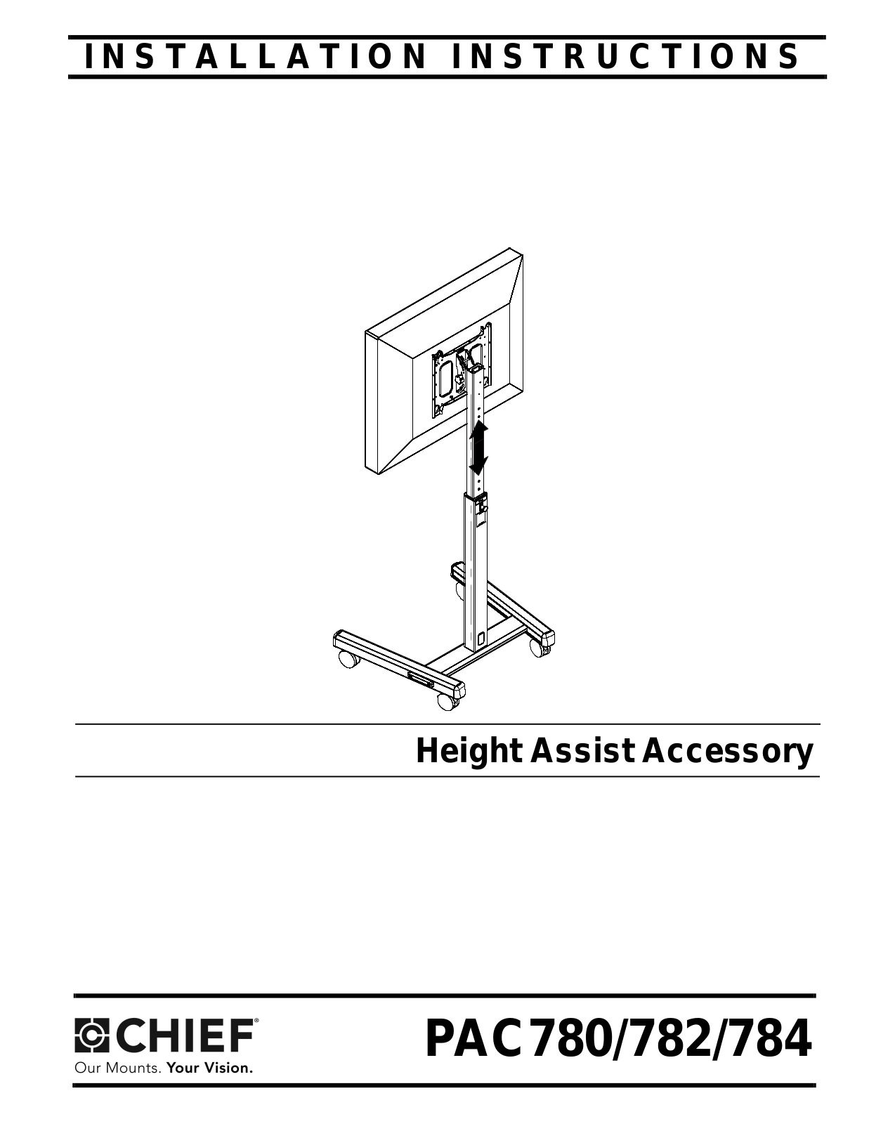 CHIEF PAC780-782-784 User Manual