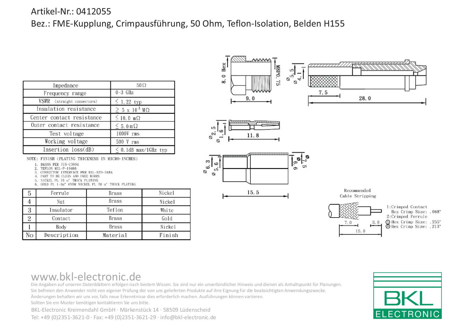 BKL BKL 0412055 Datasheet - ManualMachine.com