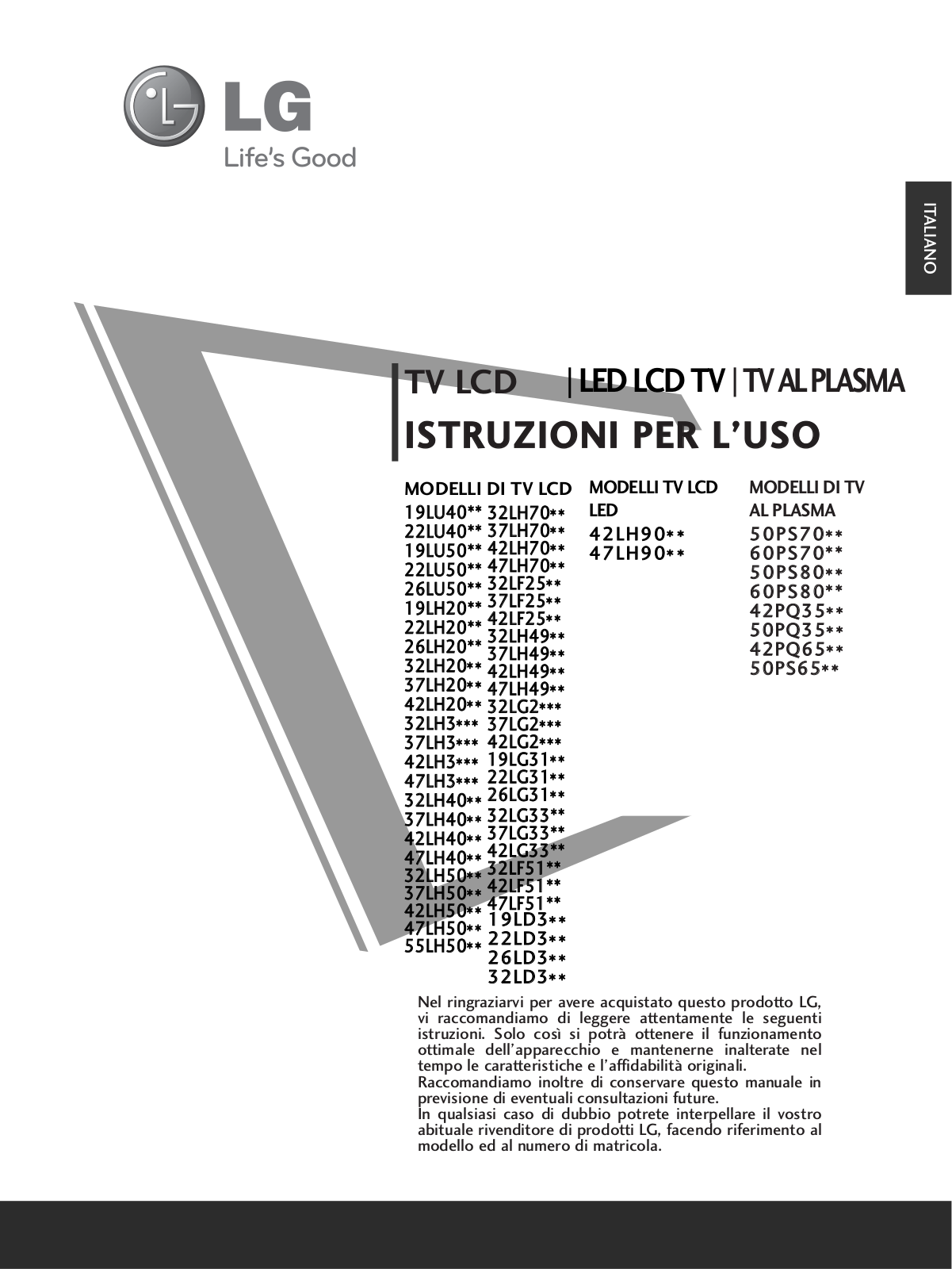 Lg 26LH201C, 42LF2510, 37LF2510, 42LH4010, 32LF2510 User Manual