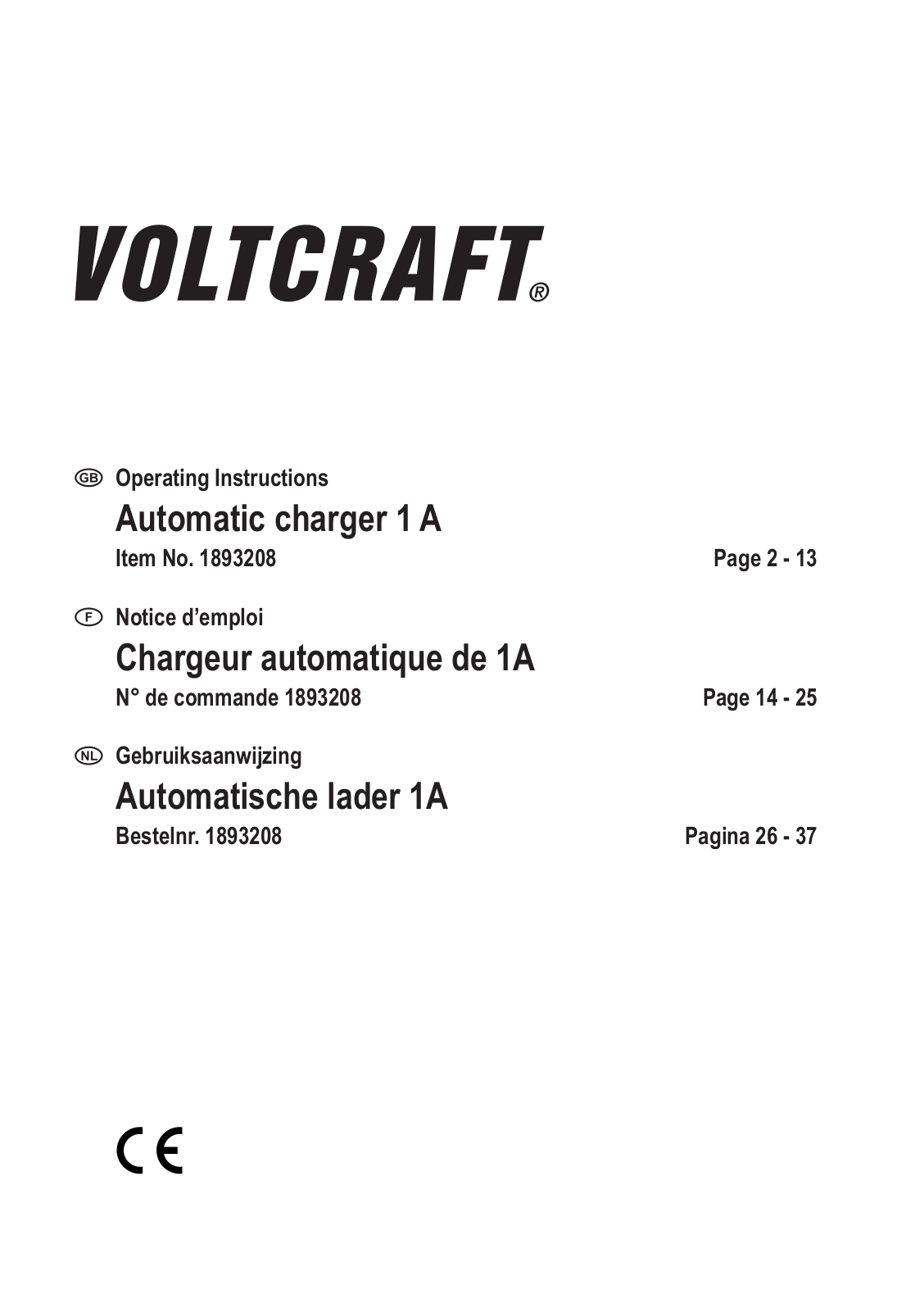 VOLTCRAFT VC-AL100 User guide