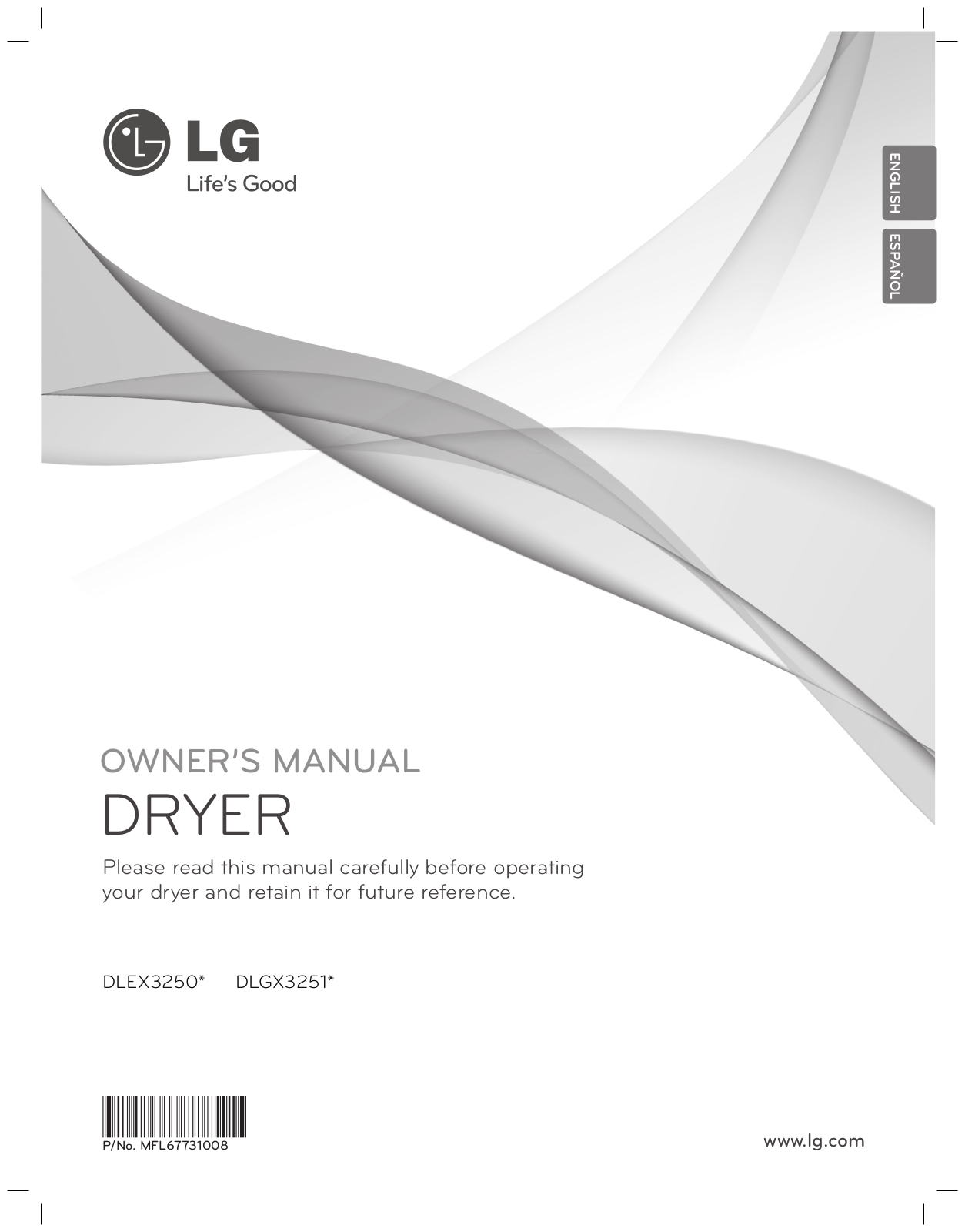 LG DLEX3250V, DLEX3250R Owners Manual