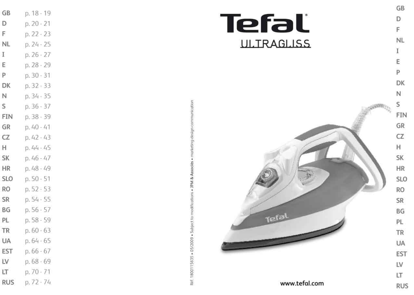 Tefal ULTRAGLISS User Manual