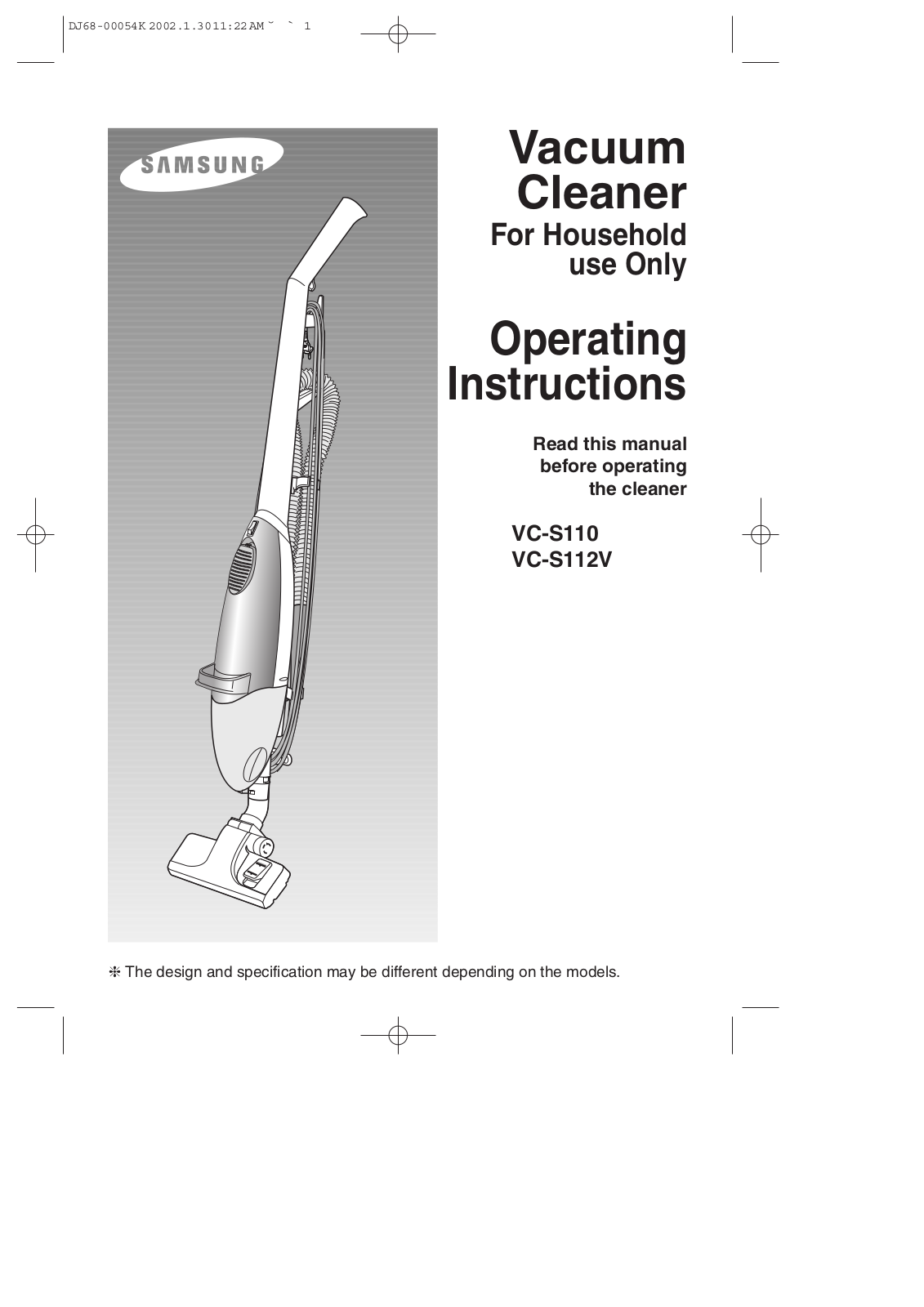 Samsung VC-S112V User Manual