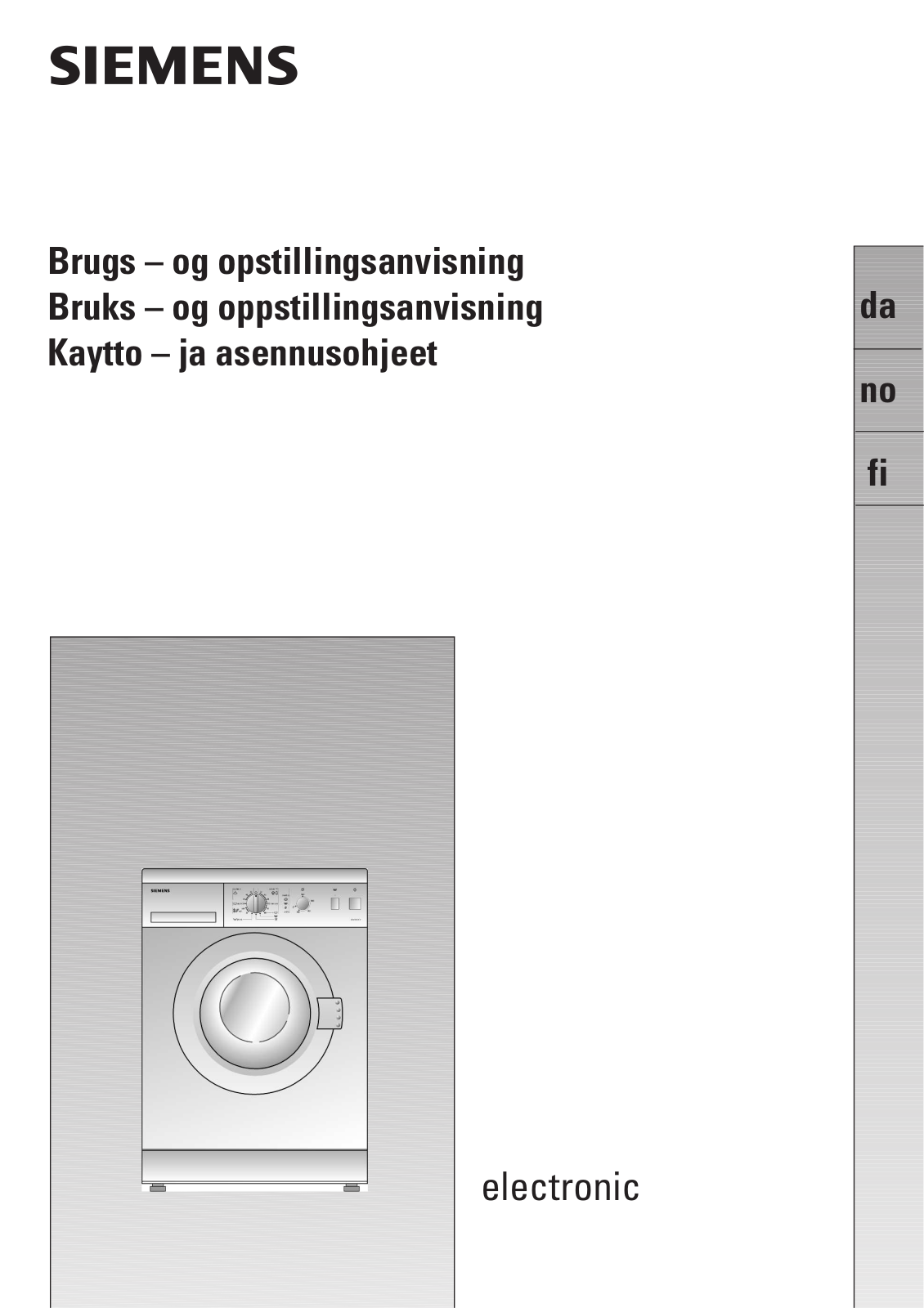 Siemens WXB1060FF, WXB1060IN, WXB1060, WXB1060EU, WXB1060NL User Manual