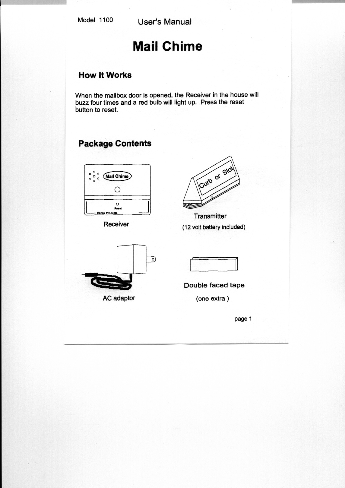 Hanna MAIL 1100 User Manual