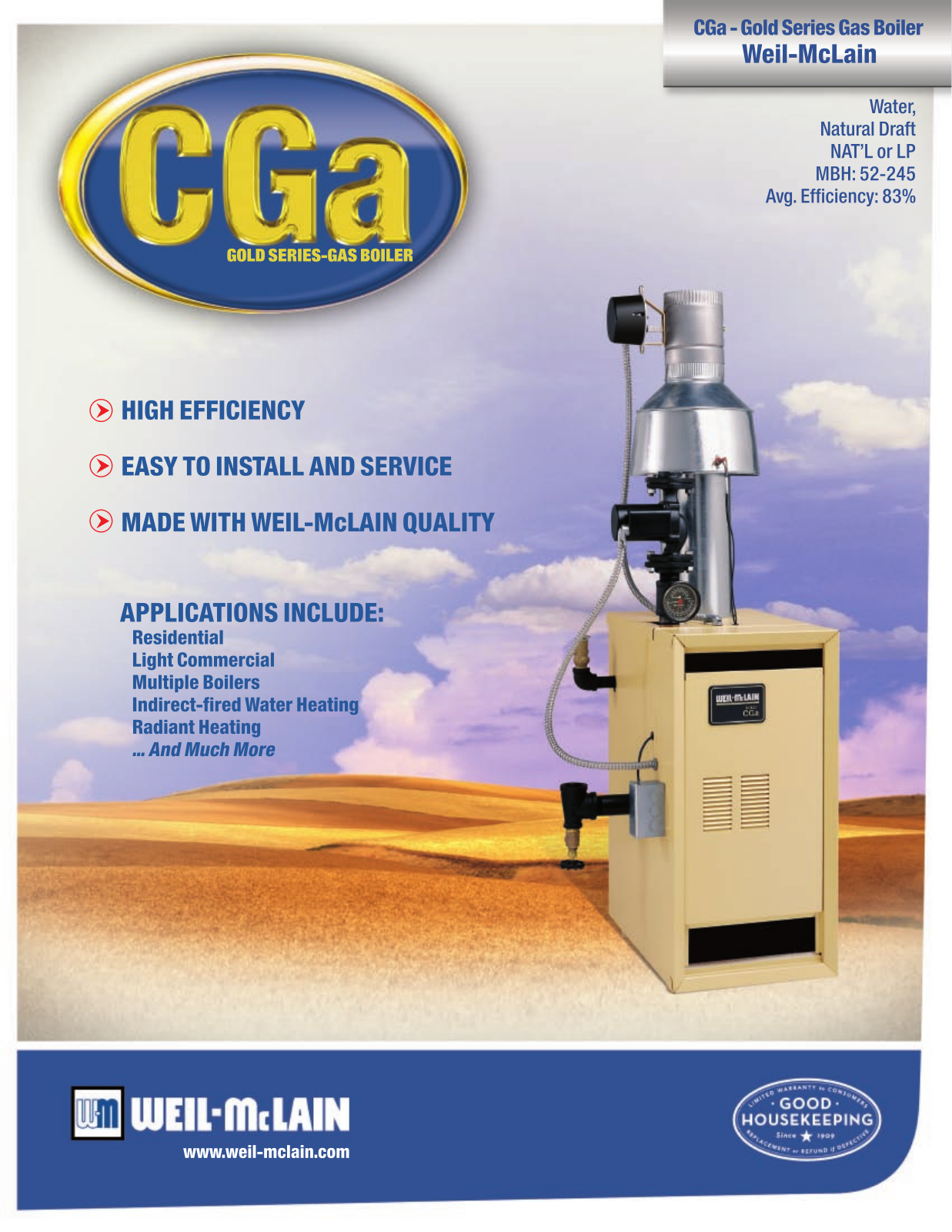 Weil-McLain CGa-25, CGa-3, CGa-4, CGa-5, CGa-6 Brochure - ManualMachine.com