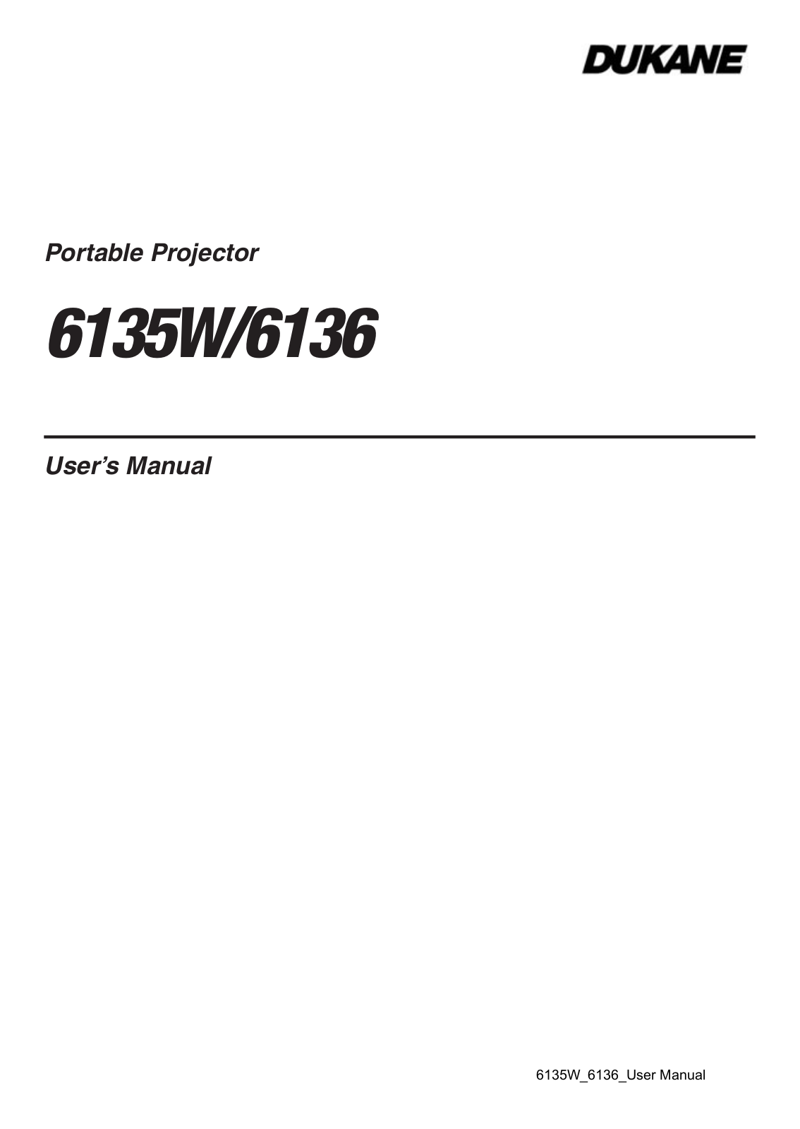 Dukane 6135W, 6135WM, 6136, 6136M User Manual