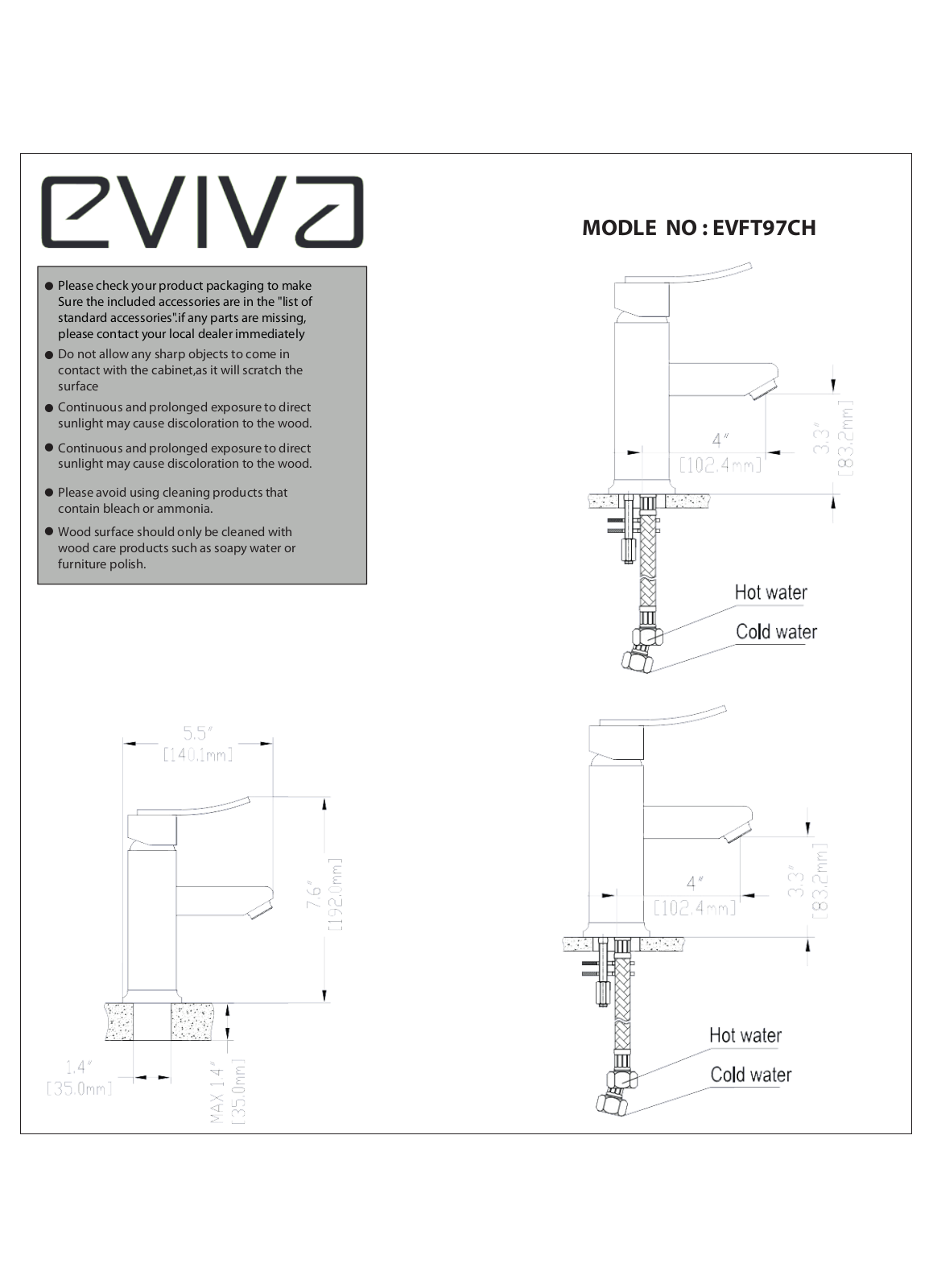 Eviva EVIE1304 Specifications - ManualMachine.com