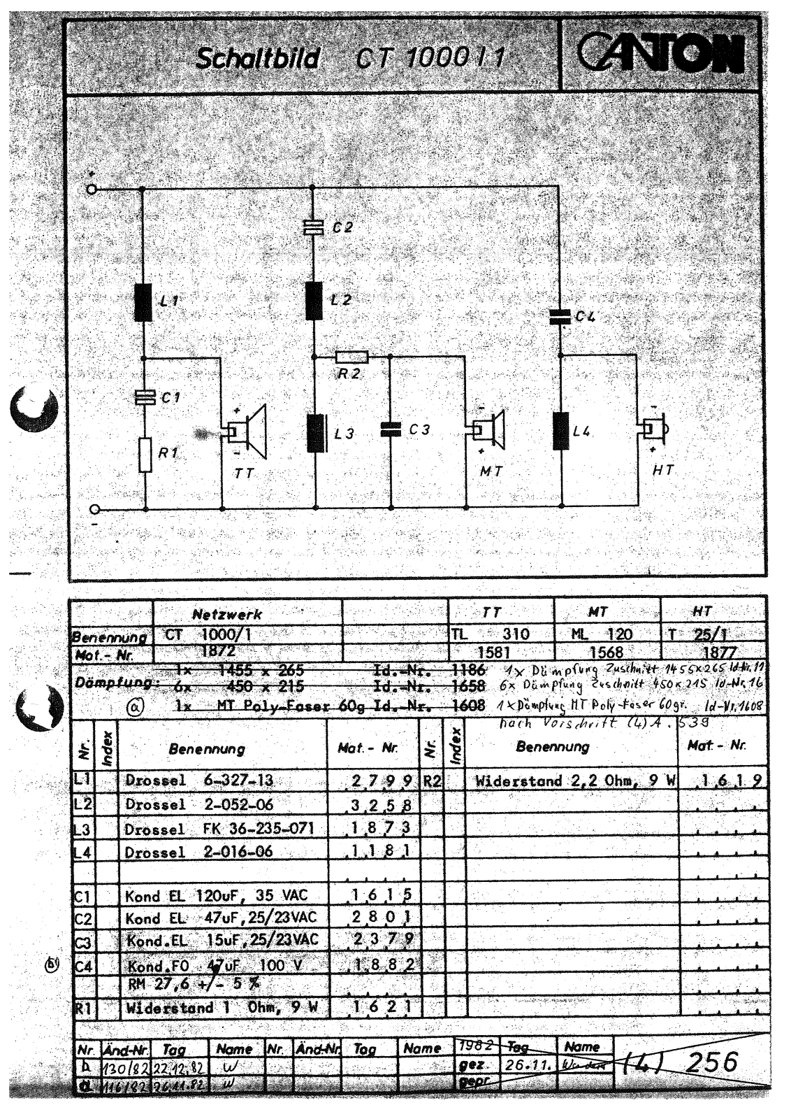 Canton CT 1000 Cirquit Diagram