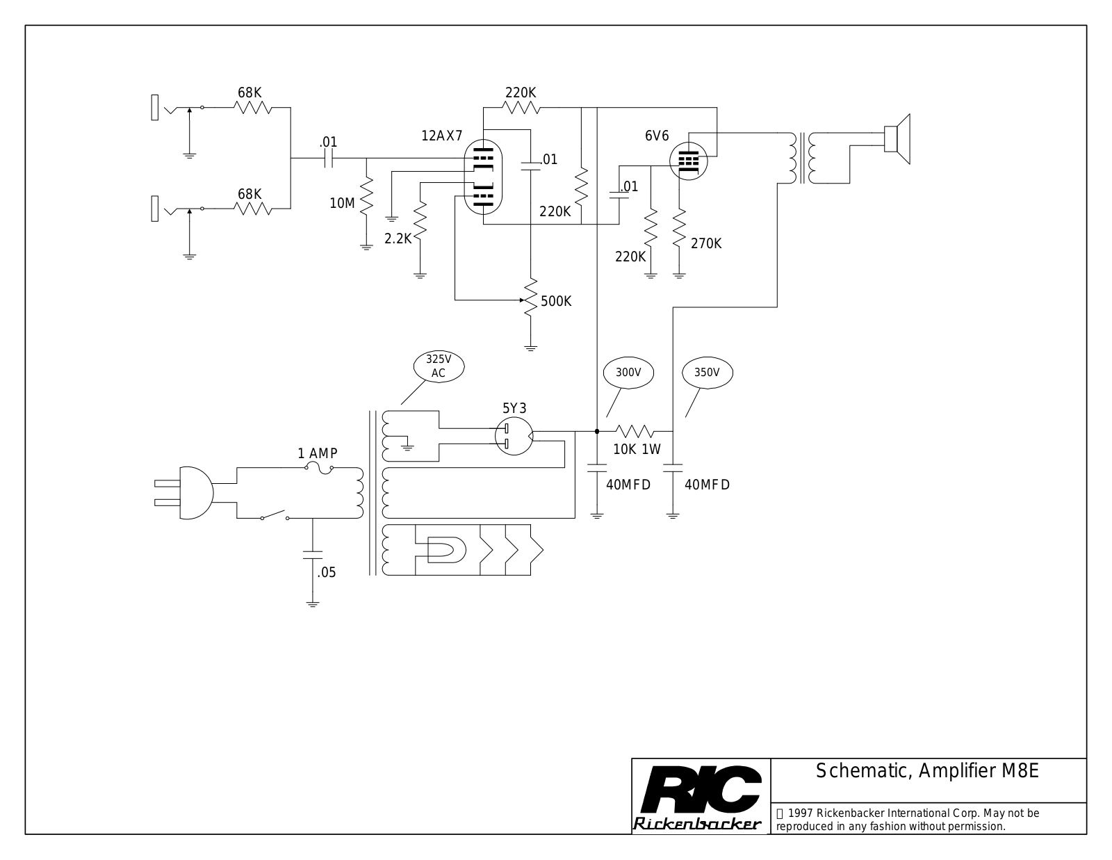 Rickenbacker m8e schematic - ManualMachine.com