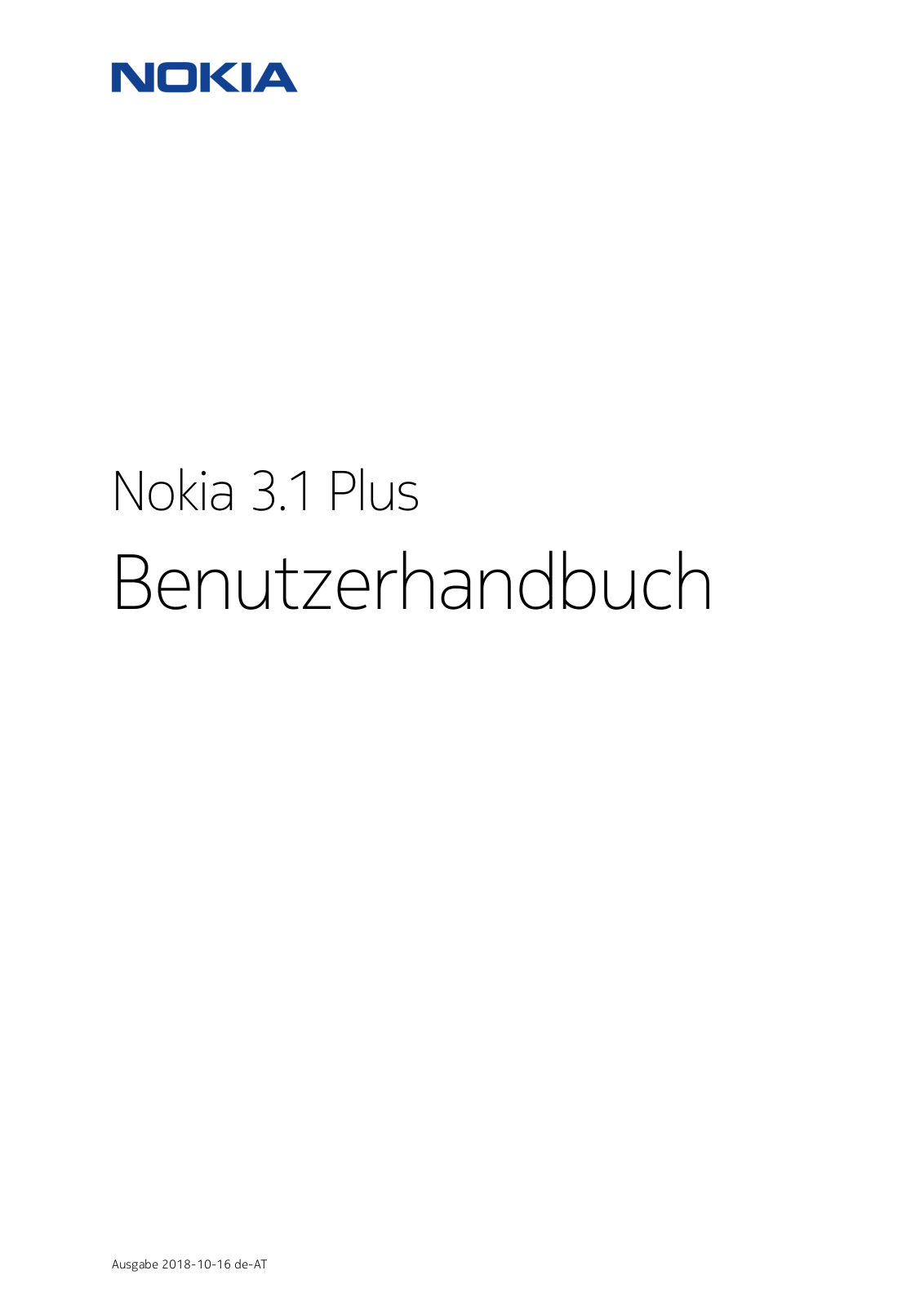 Nokia 3.1 Plus User Manual